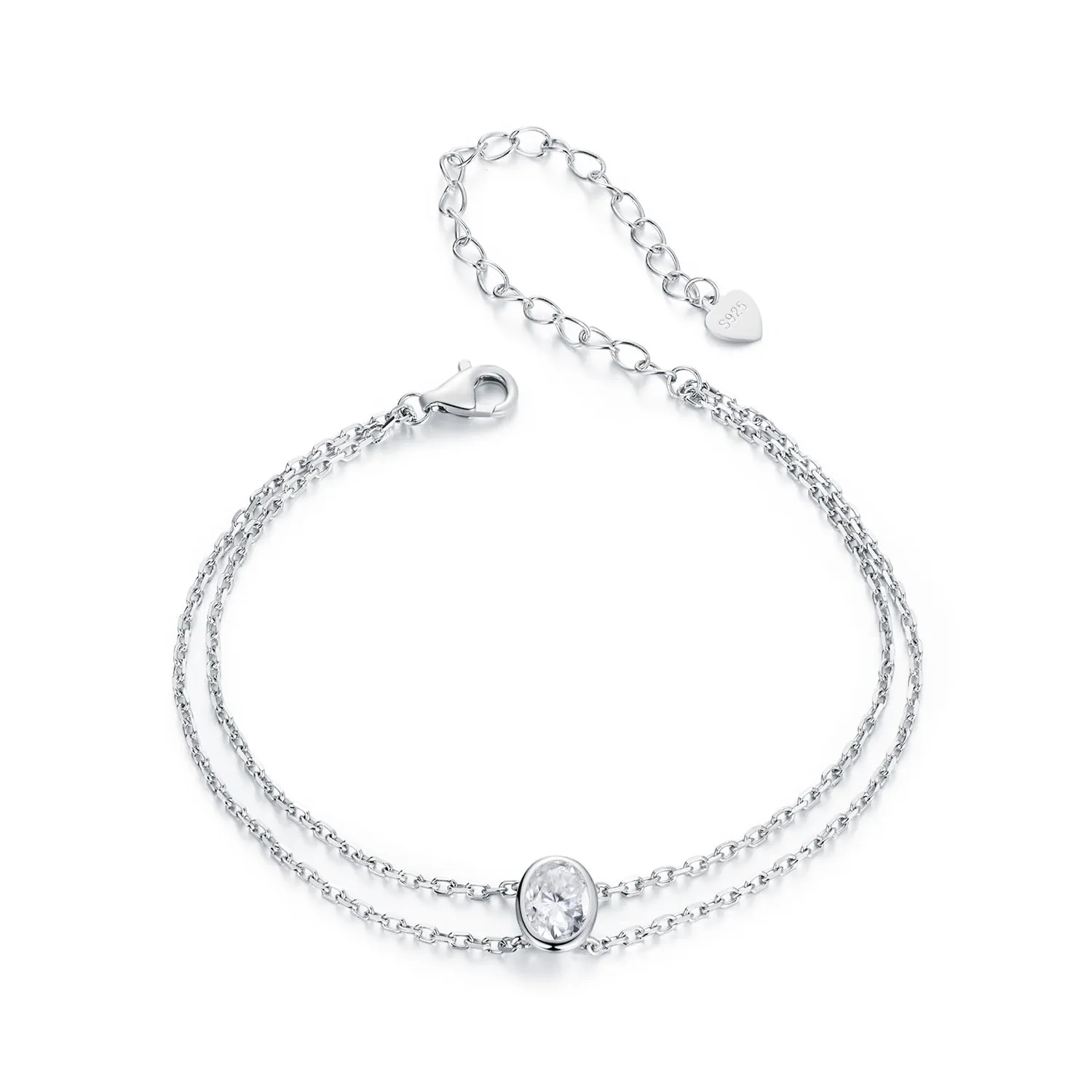 PANDORA Style 1Ct Double Layer Moissanite Bracelet (One Certificate) - MSB012