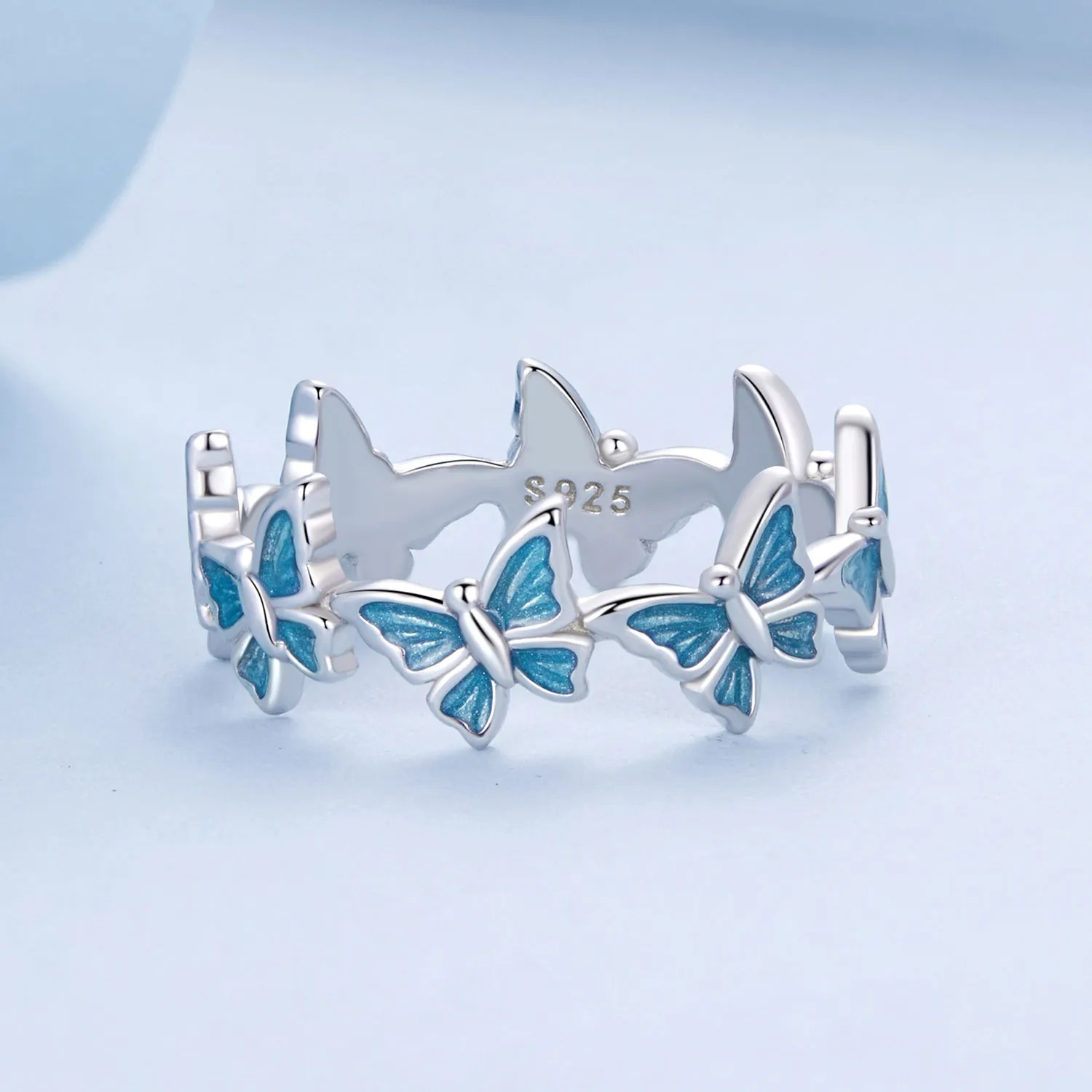 PANDORA Style Blue Butterfly Ring - BSR508