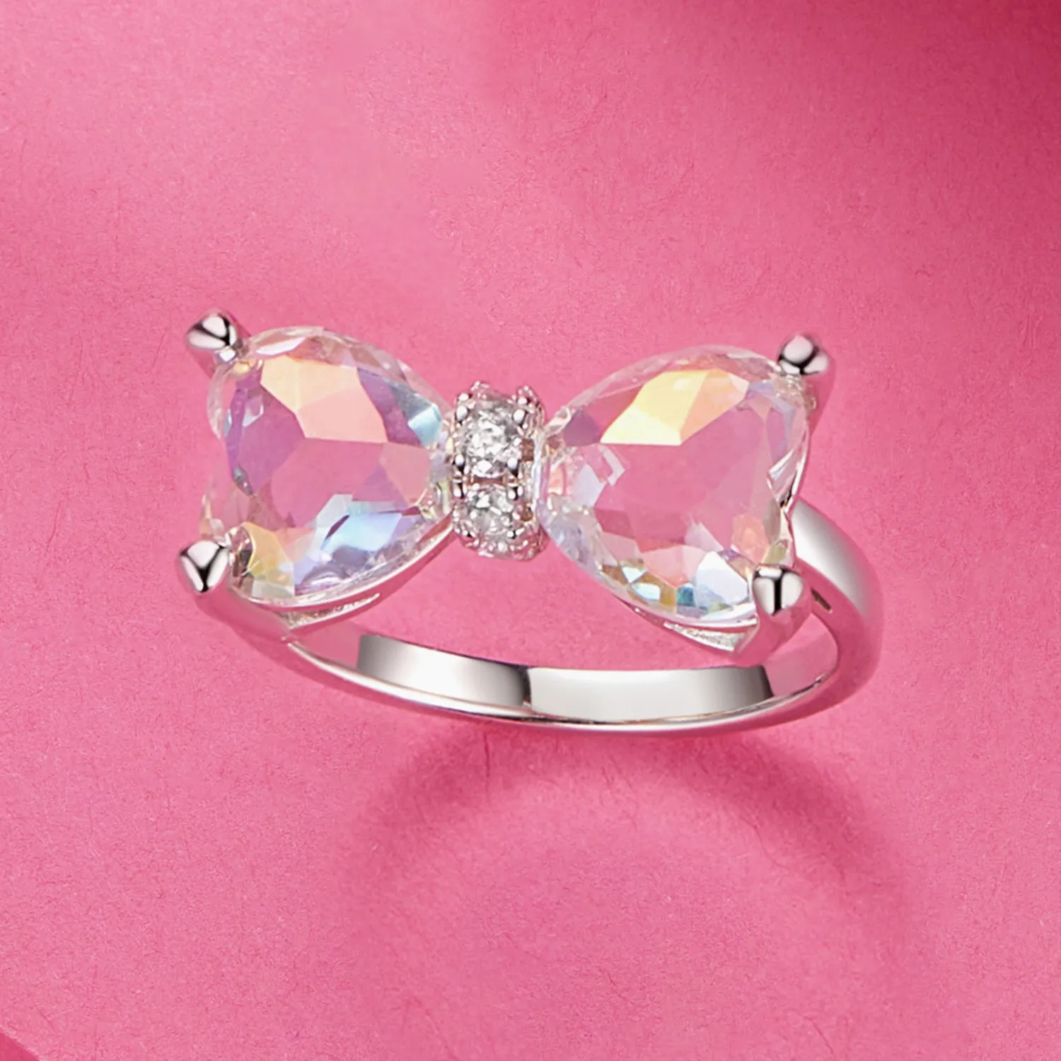 PANDORA Style Bow Large Center Stone Ring - SCR1000