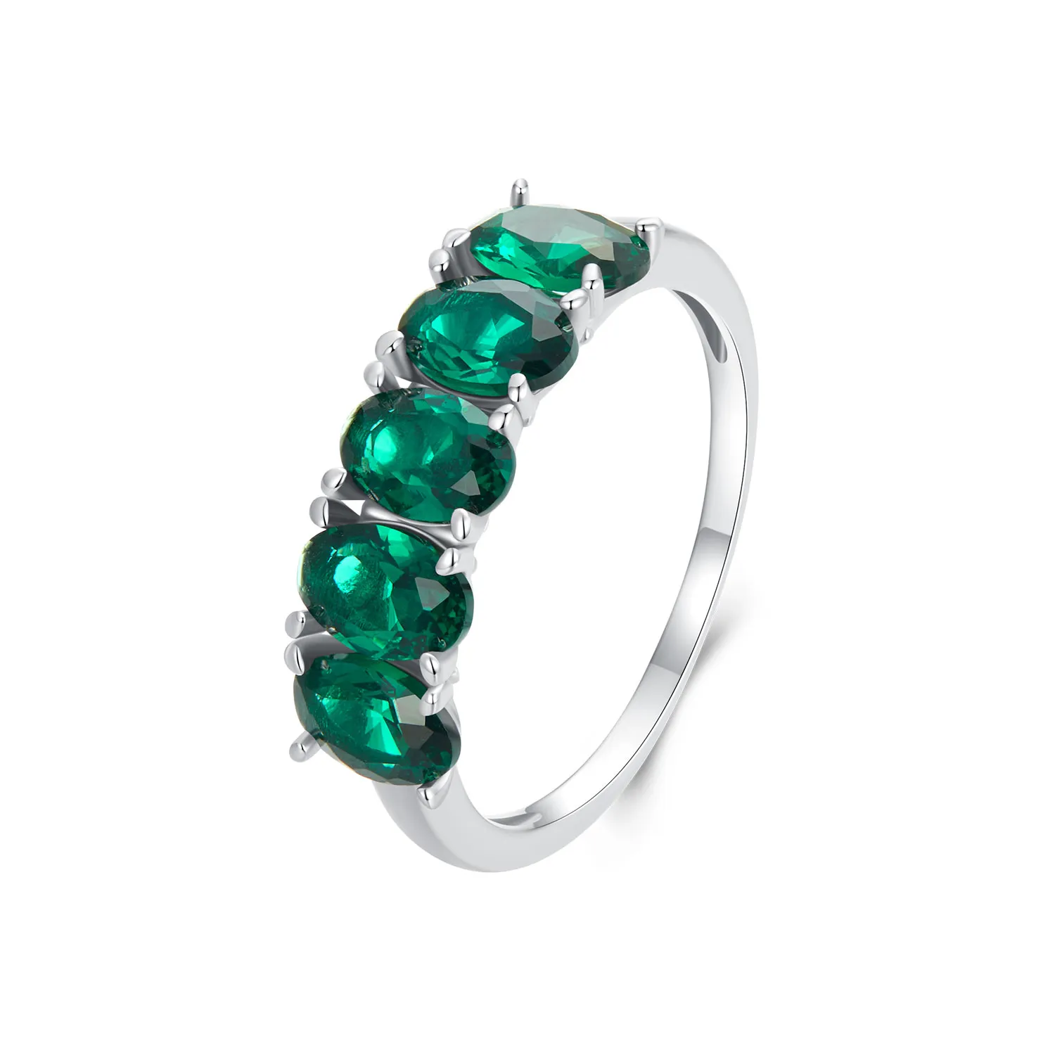 pandora style luxurious green zirconium ring bsr522