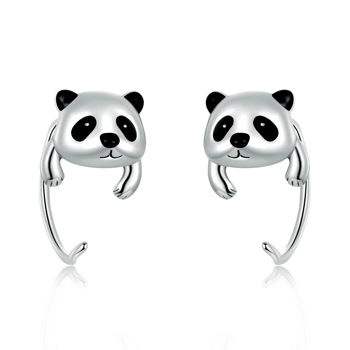 pandora style mini panda earrings bse568