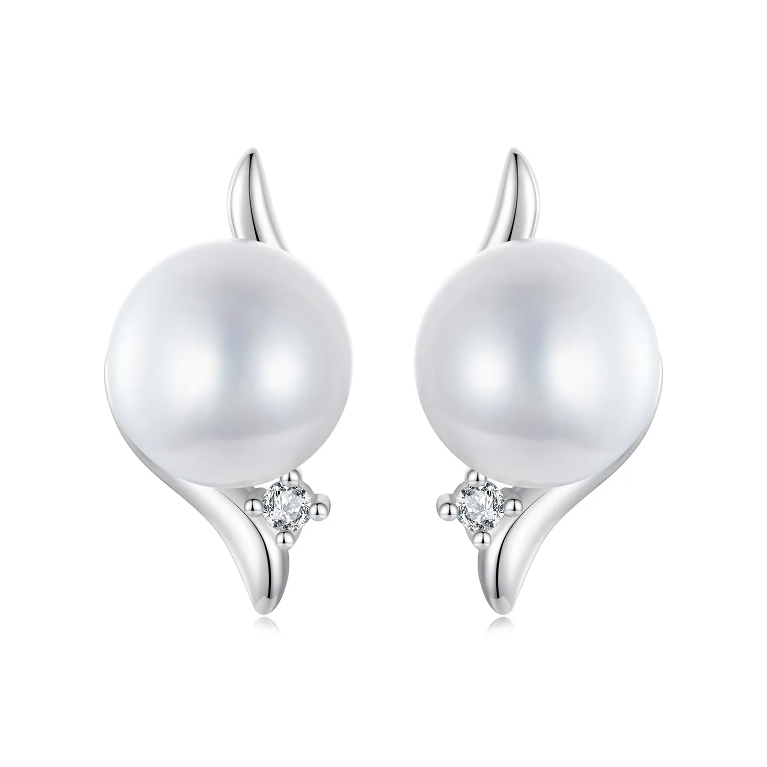 pandora style natural pearl earrings bse961