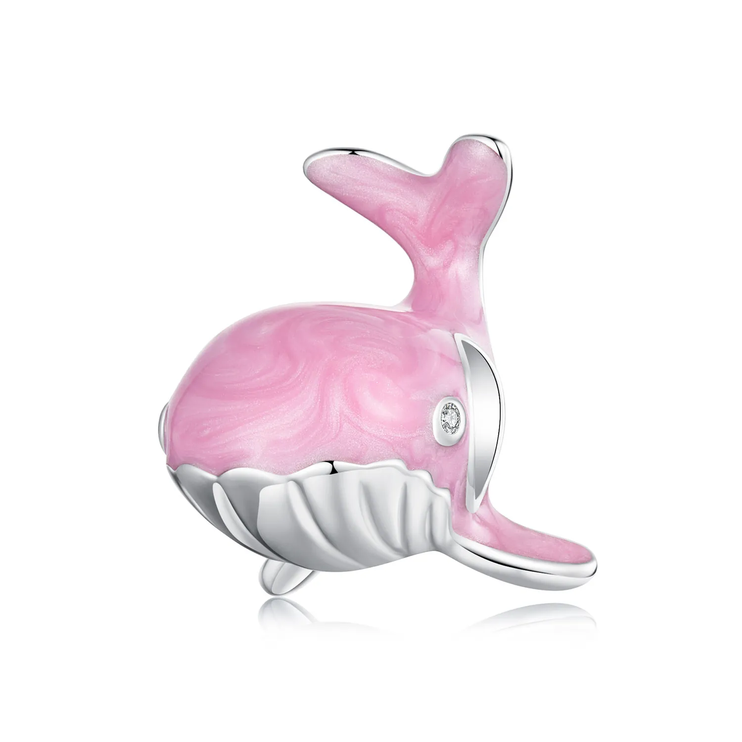 pandora style pink whale charm scc2707