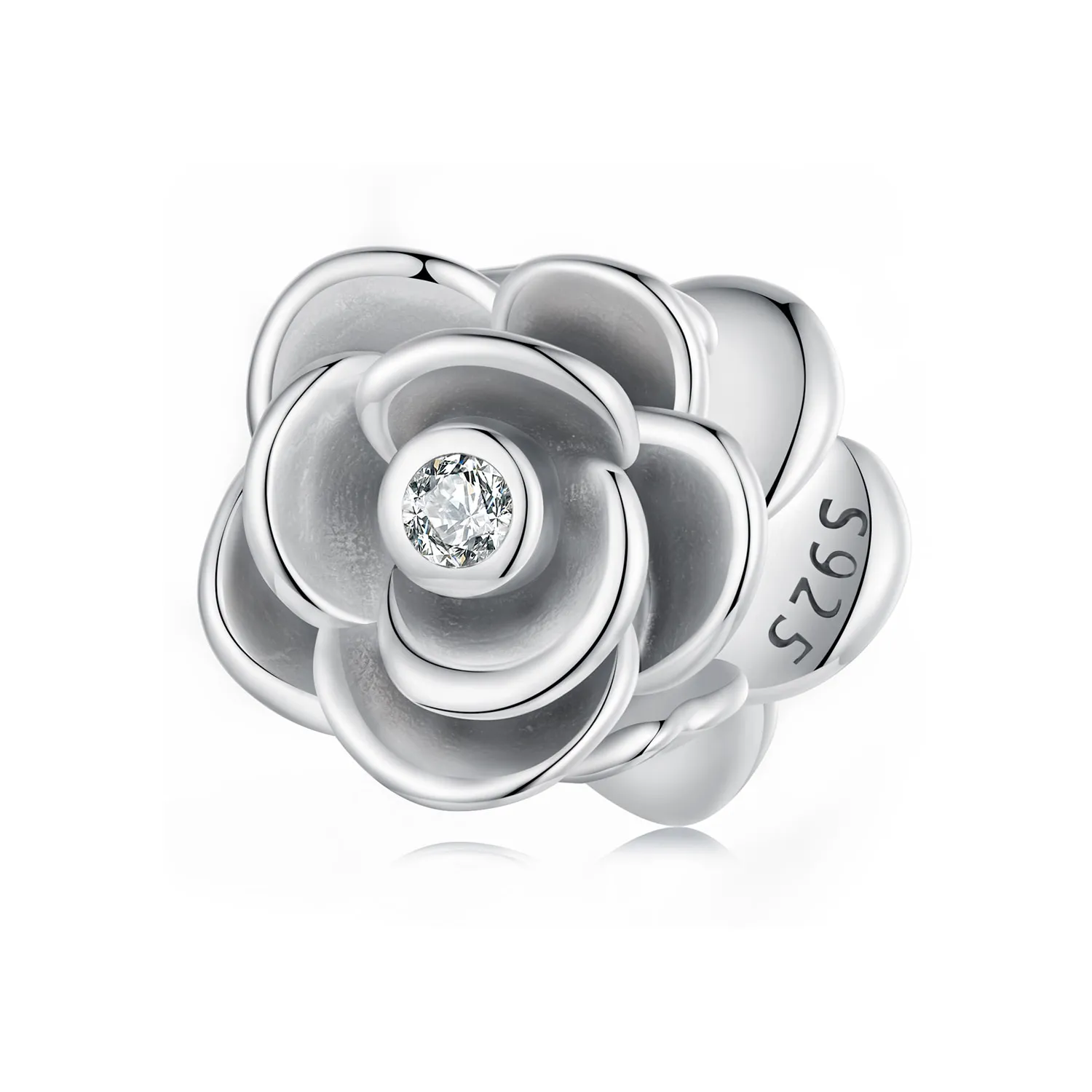 pandora style rose threedimensional charm scc2705