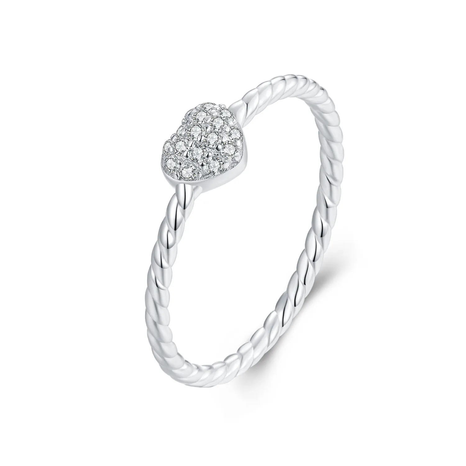 pandora style shining heart ring bsr516