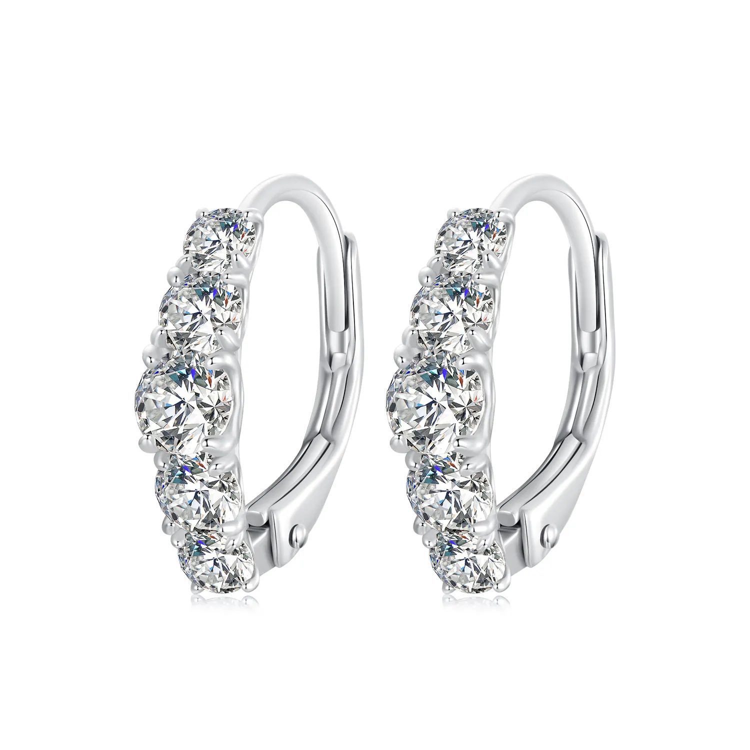 PANDORA Style Sparkling Moissanite Earrings (Two Certificates) - MSE045