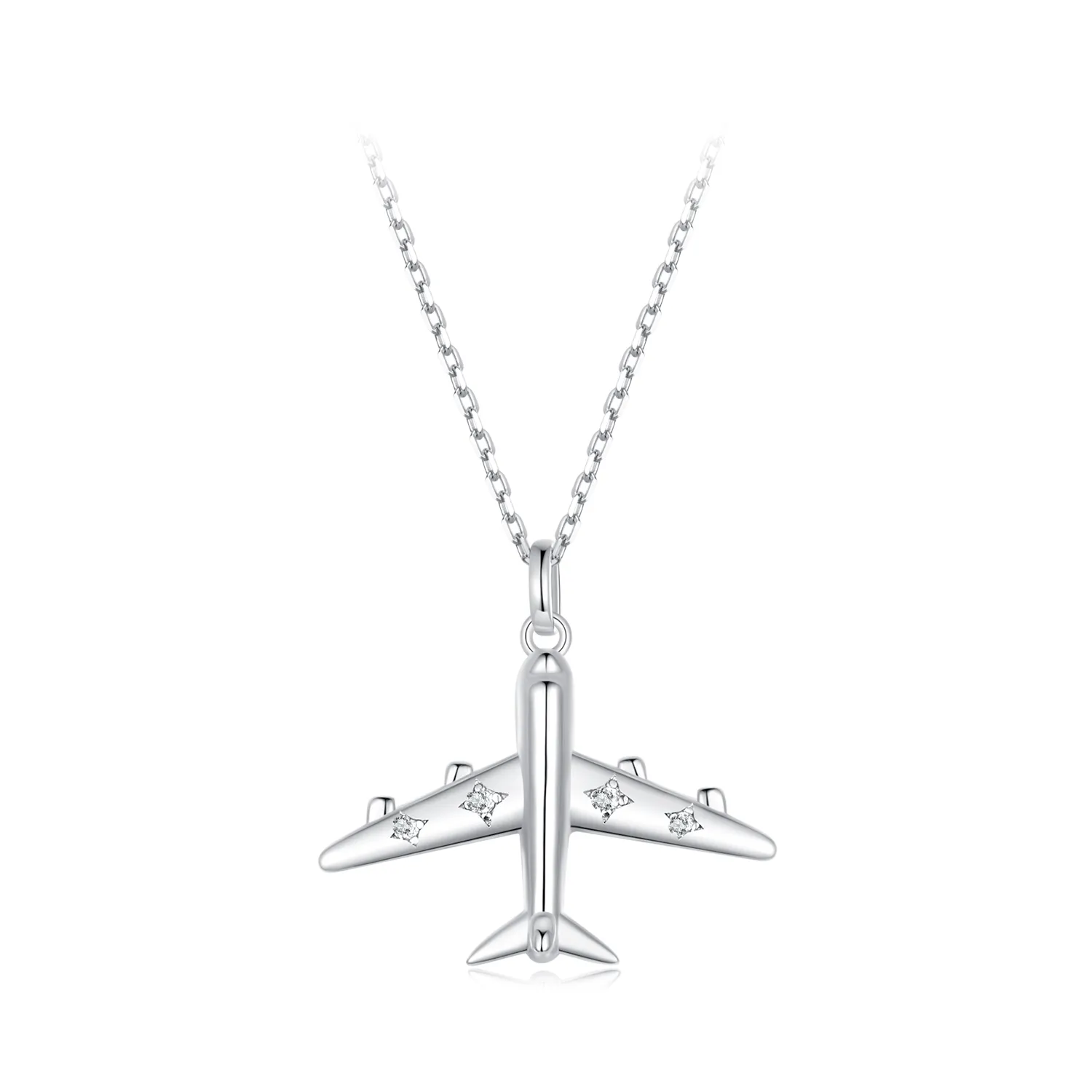 pandora style airplane necklace scn522