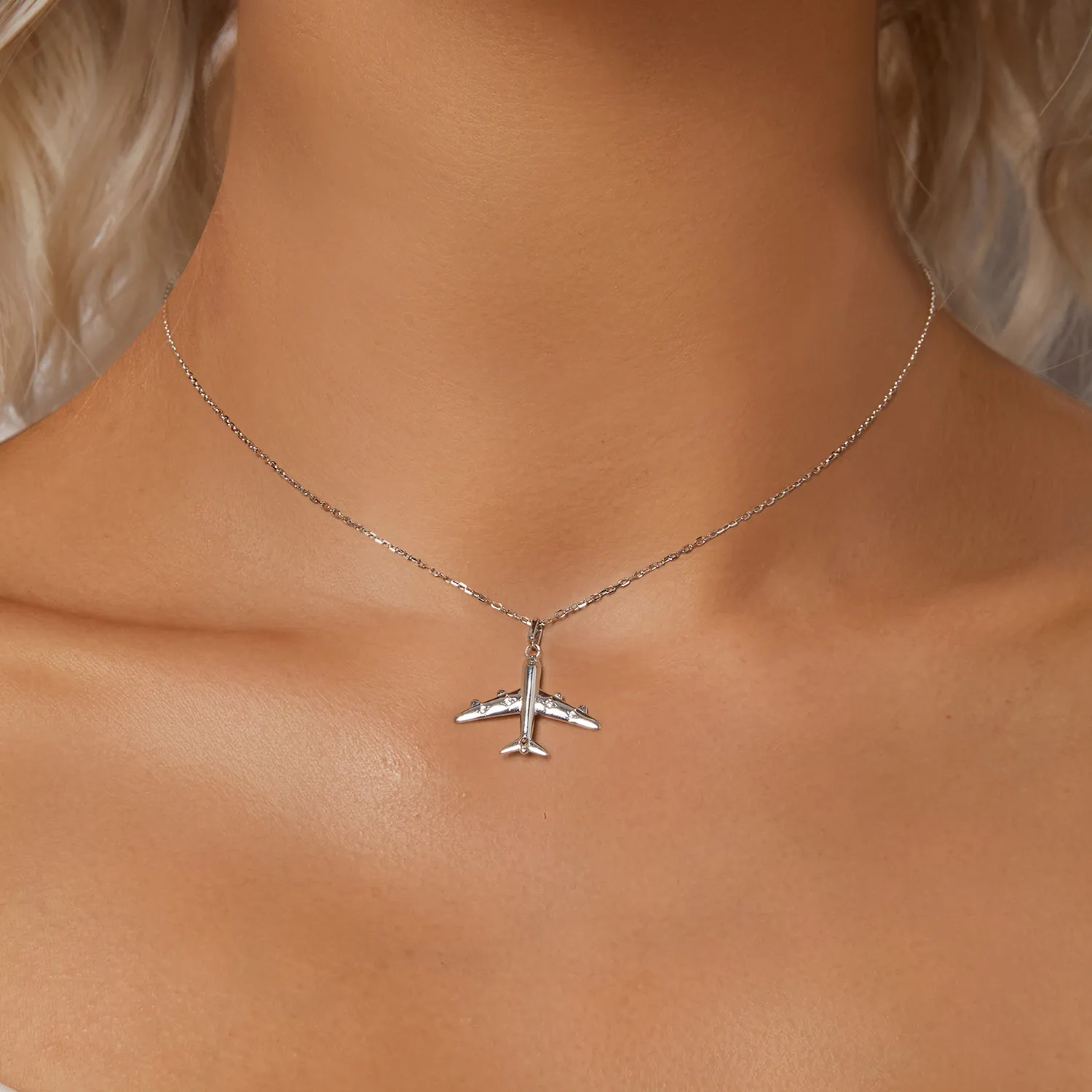 PANDORA Style Airplane Necklace - SCN522