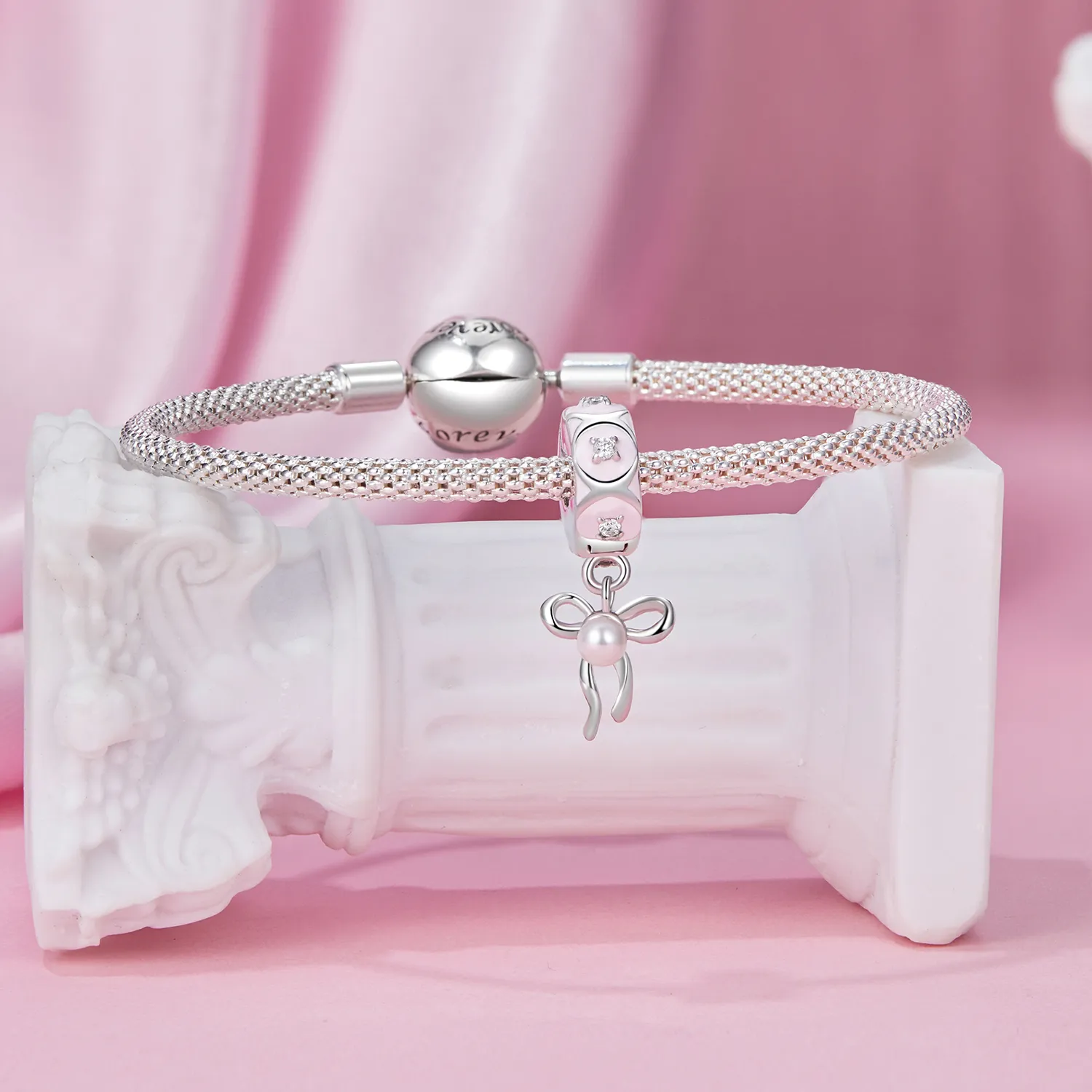 PANDORA Style Ballet Bow Positioning Buckle Charm - SCC2763