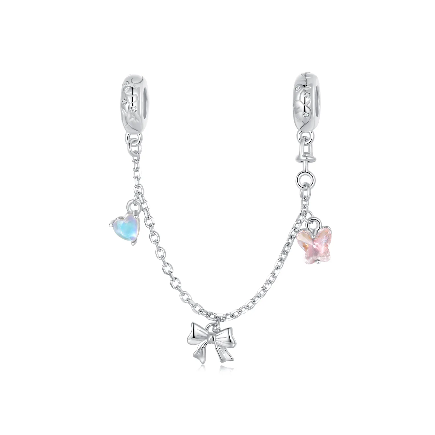 pandora style ballet bow safety chain scc2762