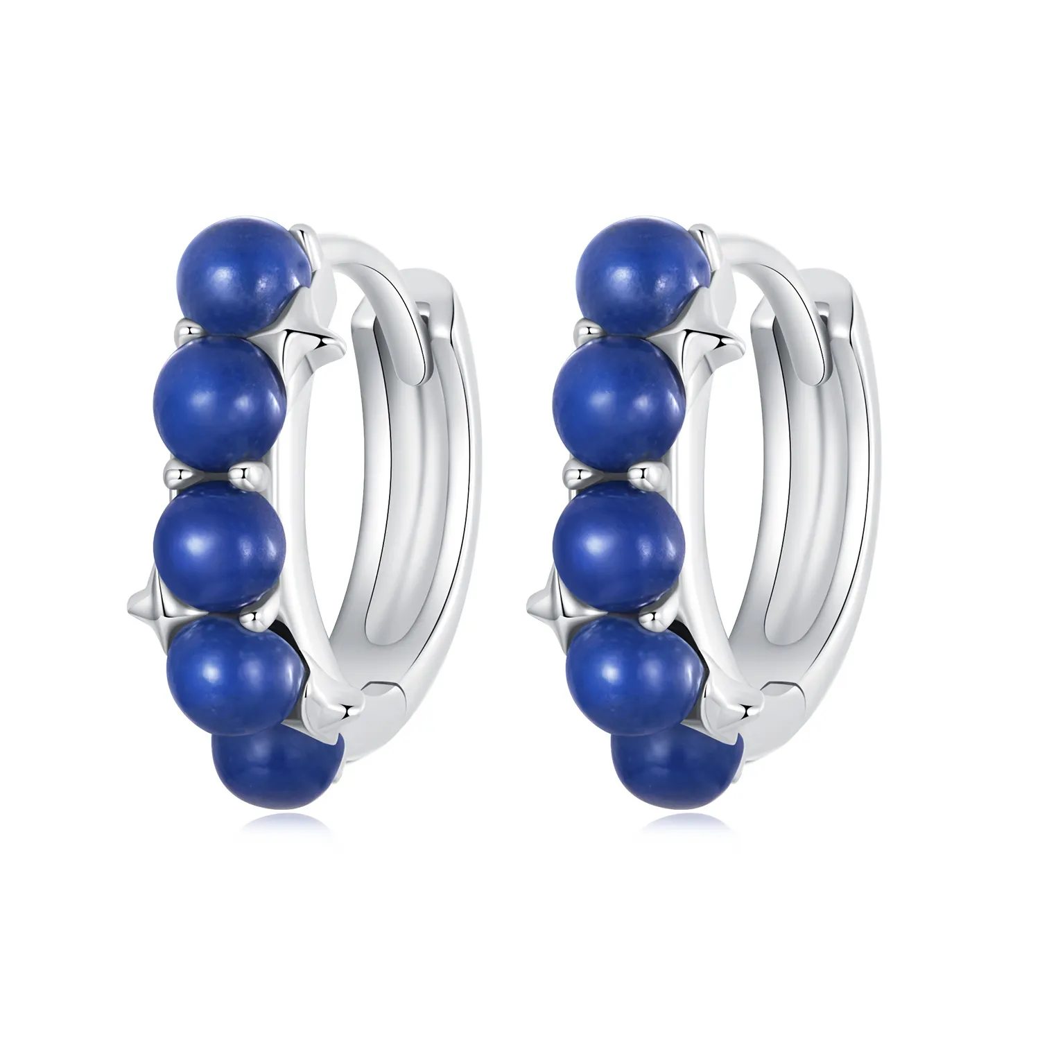 pandora style blue ball earrings bse984