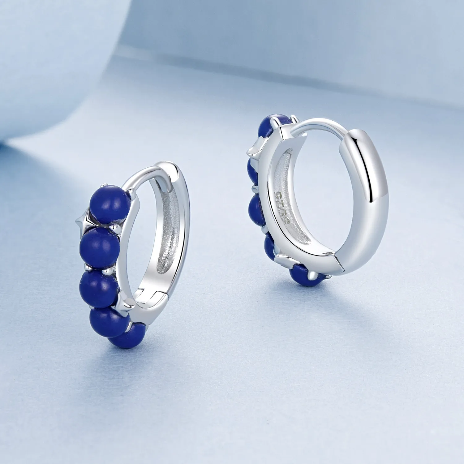 PANDORA Style Blue ball Earrings - BSE984