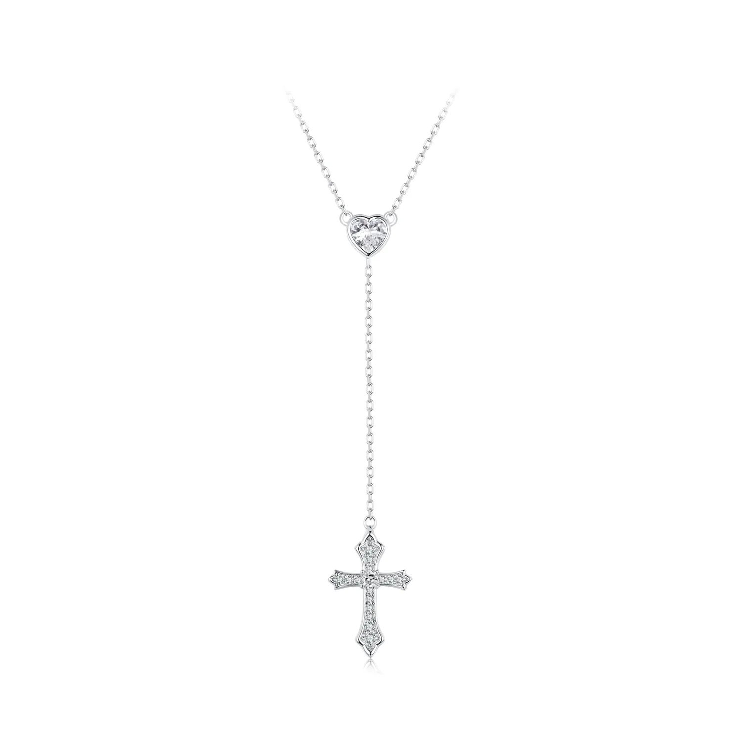 pandora style cross necklace bsn384