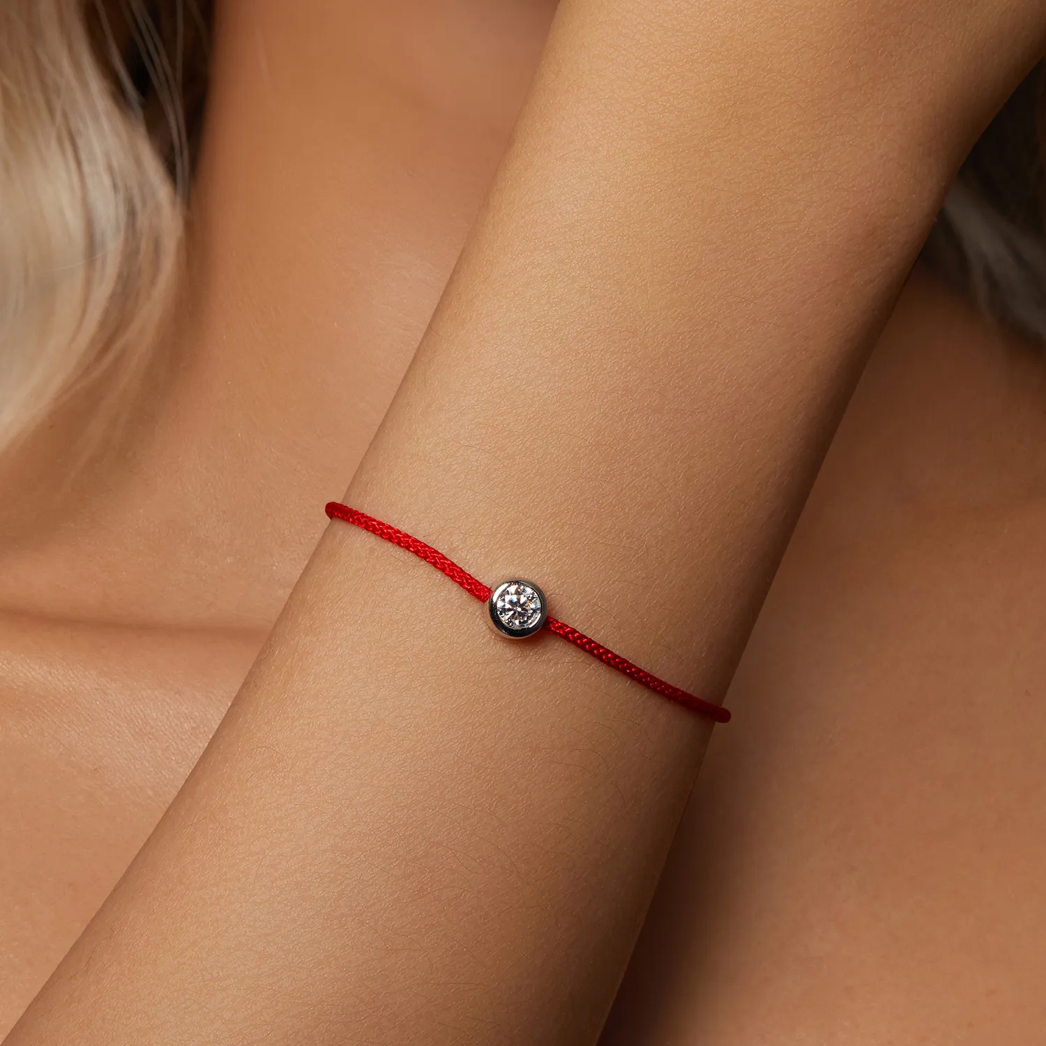 PANDORA Style Exquisite Moissanite Red Rope Bracelet (One Certificate) - MSB014