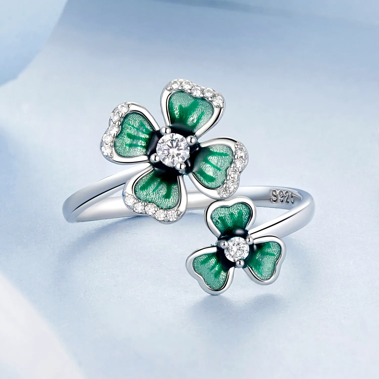 PANDORA Style Four Leaf Clover Open Ring - BSR528-E