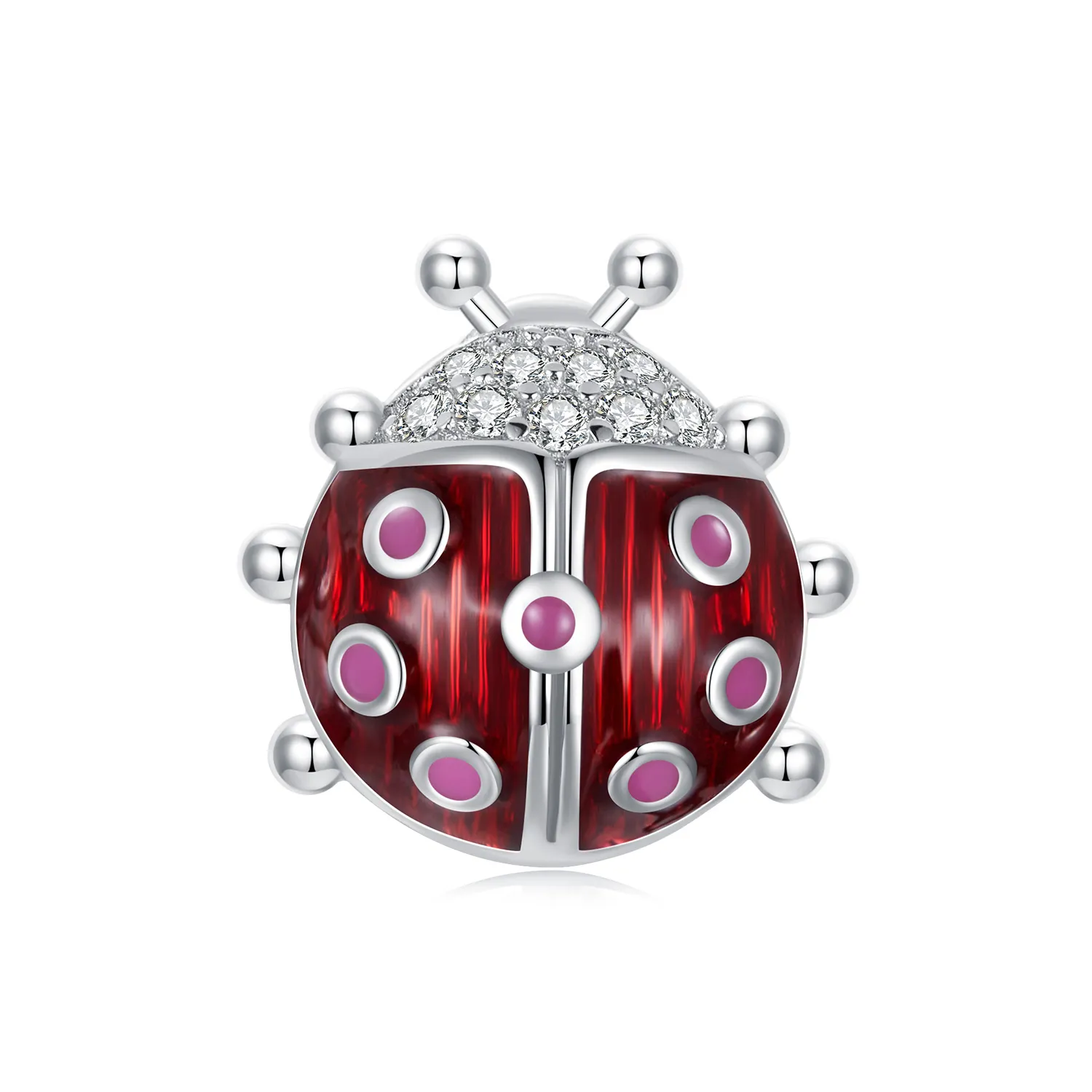 pandora style glowinthedark ladybug charm scc2735