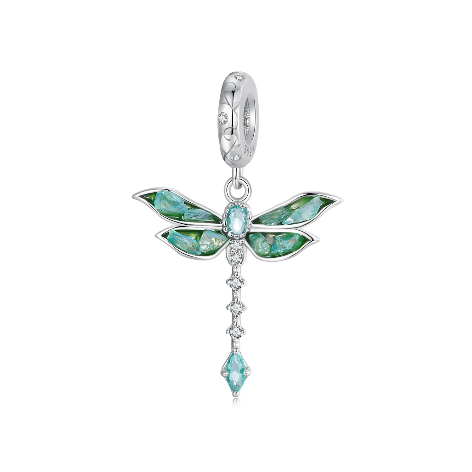 PANDORA Style Green Dragonfly Pendant - BSC983