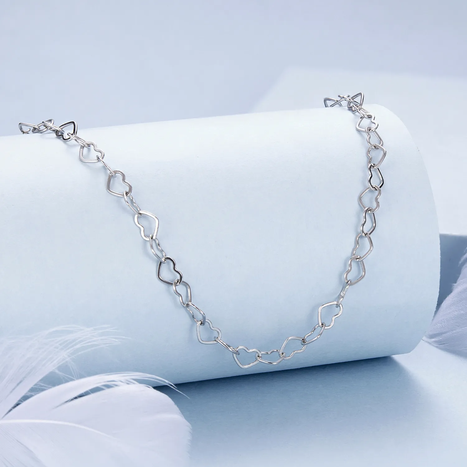 PANDORA Style Heart Chain Necklace - BSA005