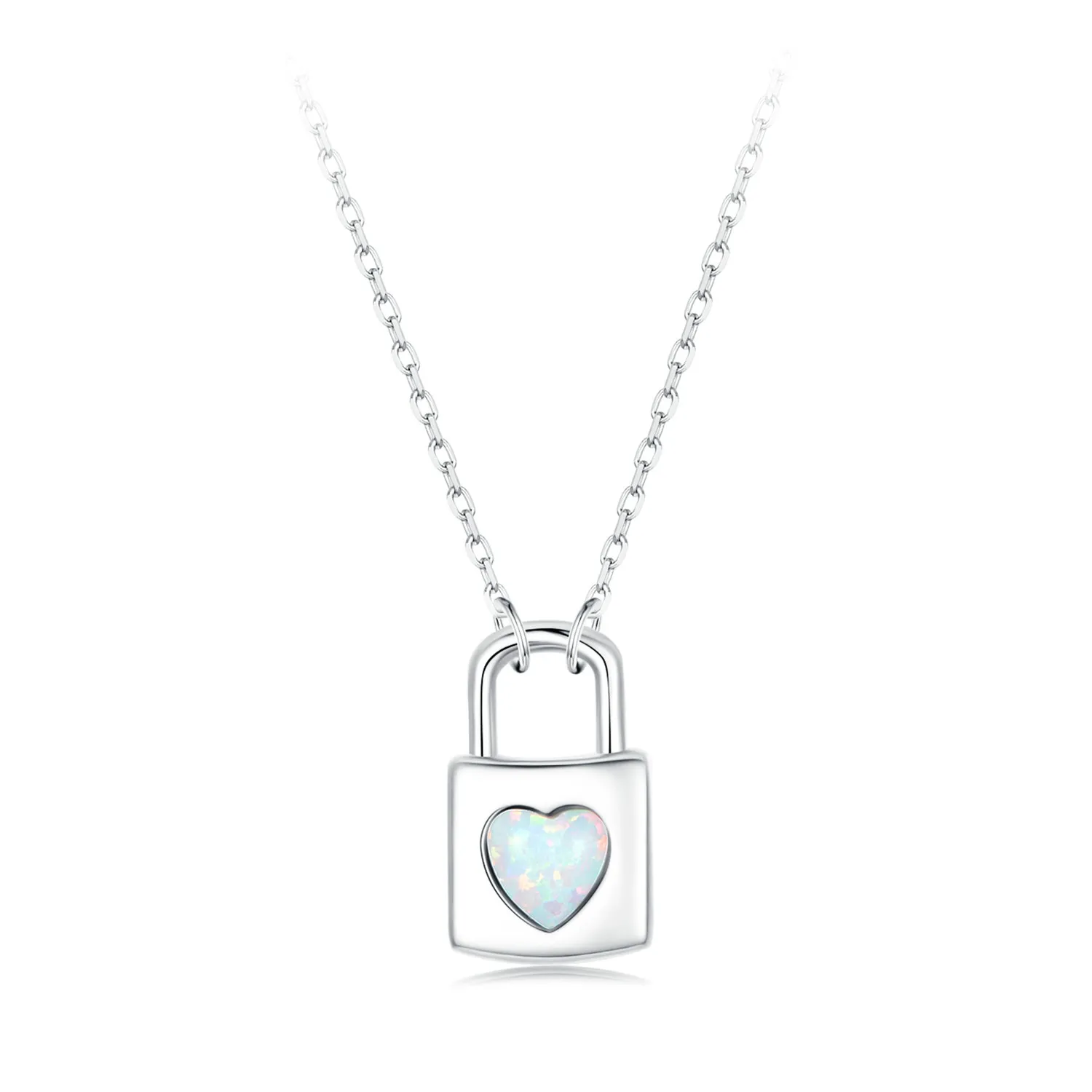 PANDORA Style Heart Lock Necklace - BSN377