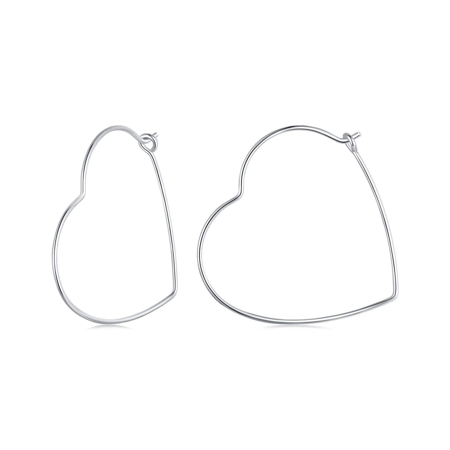 pandora style heart shaped simple earrings sce1711