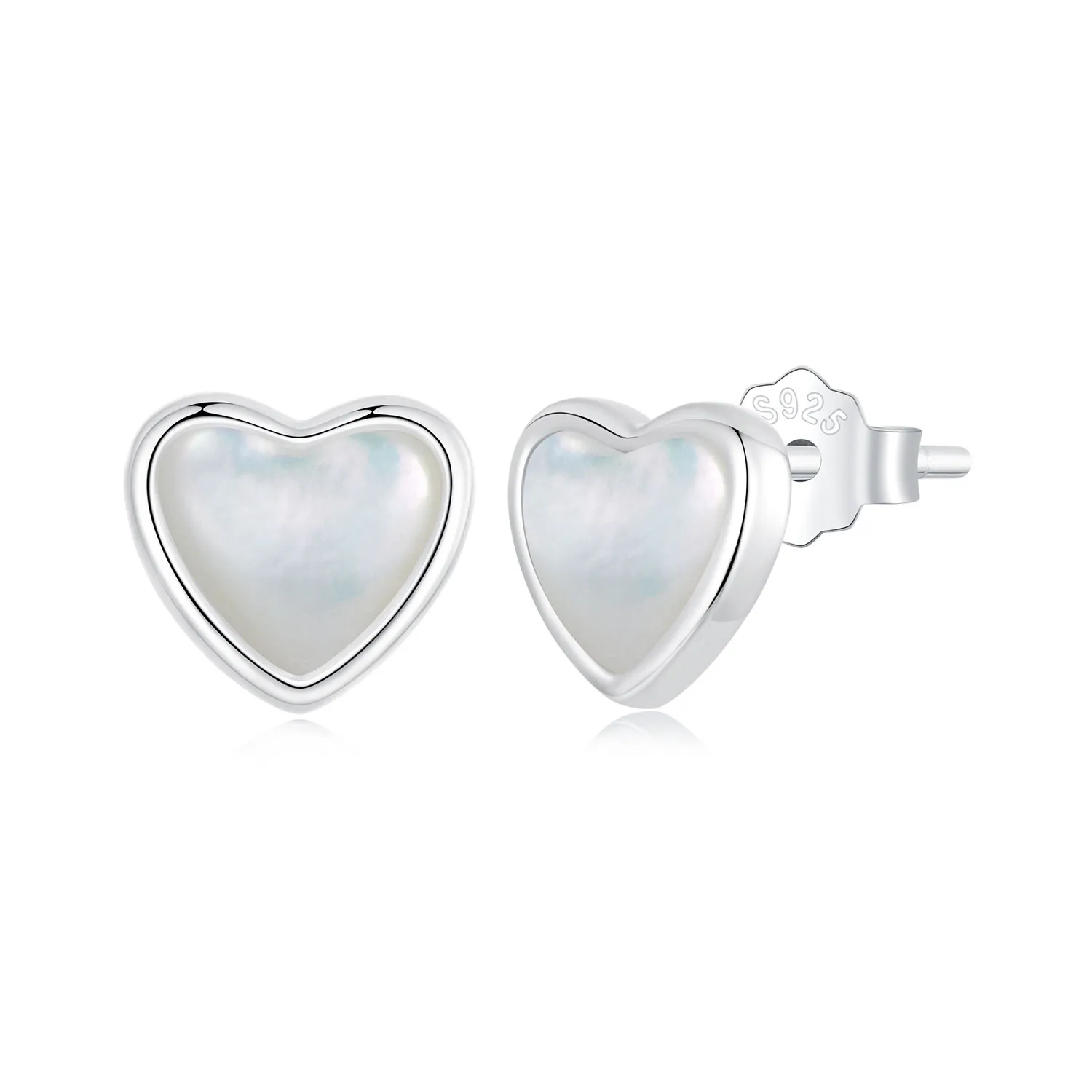 pandora style heartwarming white earrings bse969