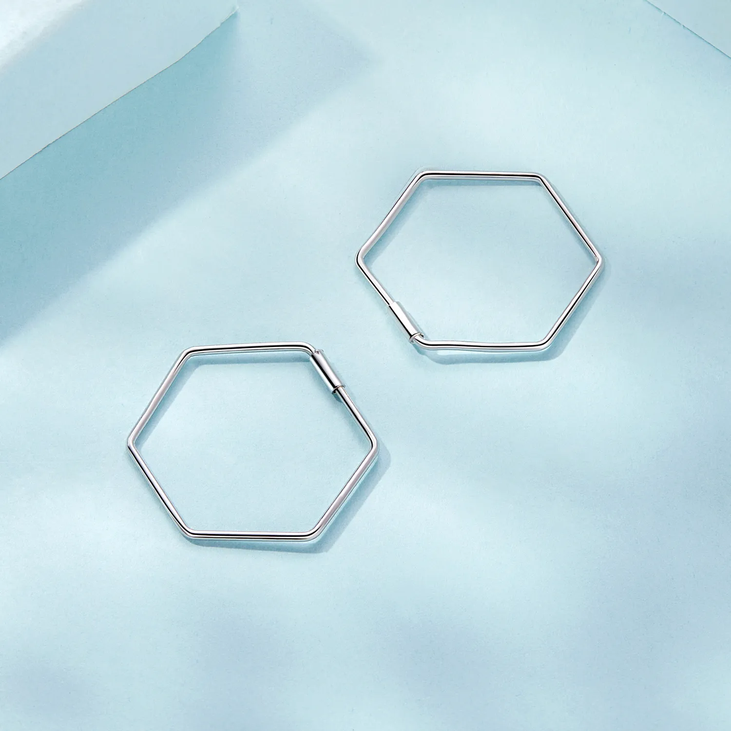 PANDORA Style Hexagon Simple Earrings - SCE1710