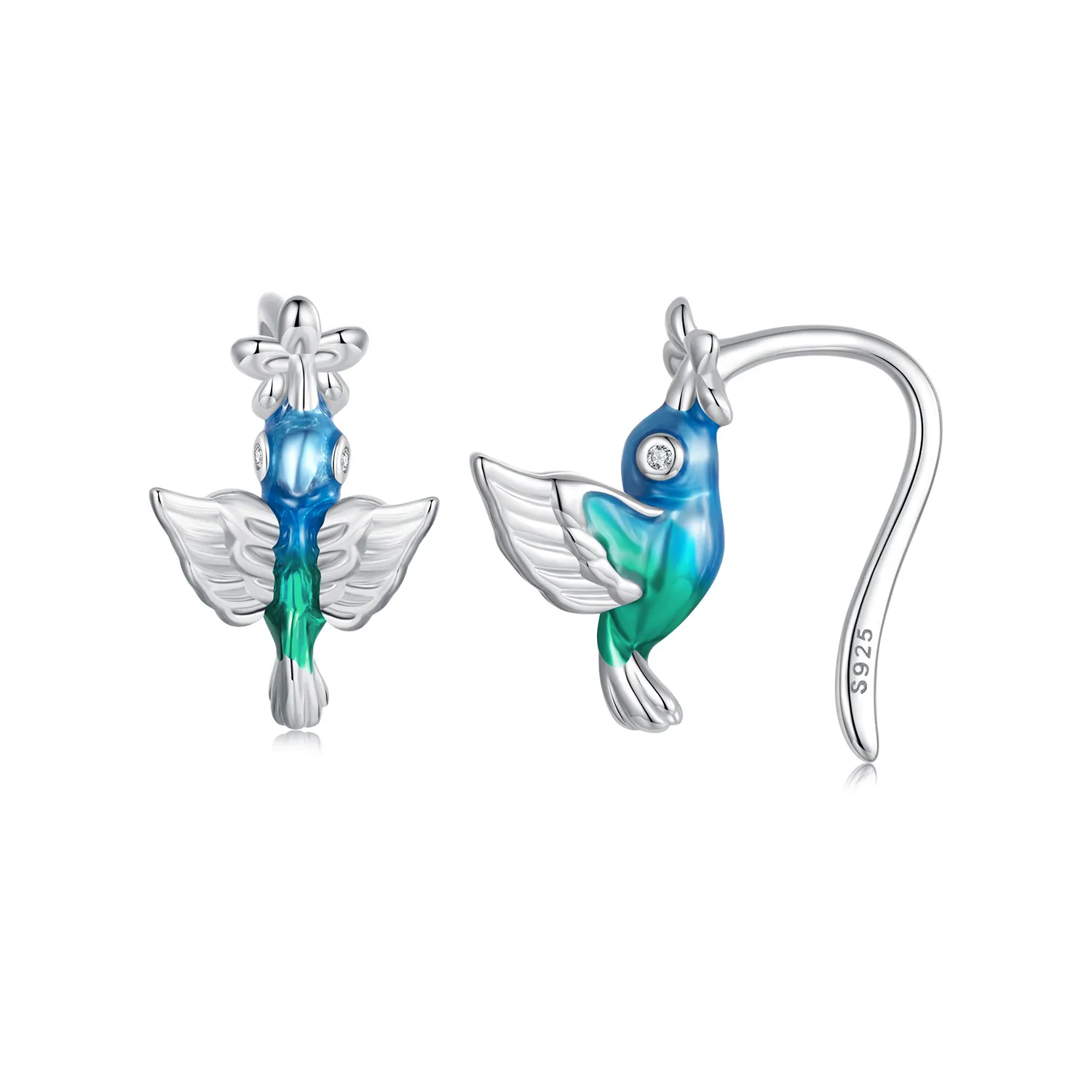 pandora style hummingbird ear hook bse990