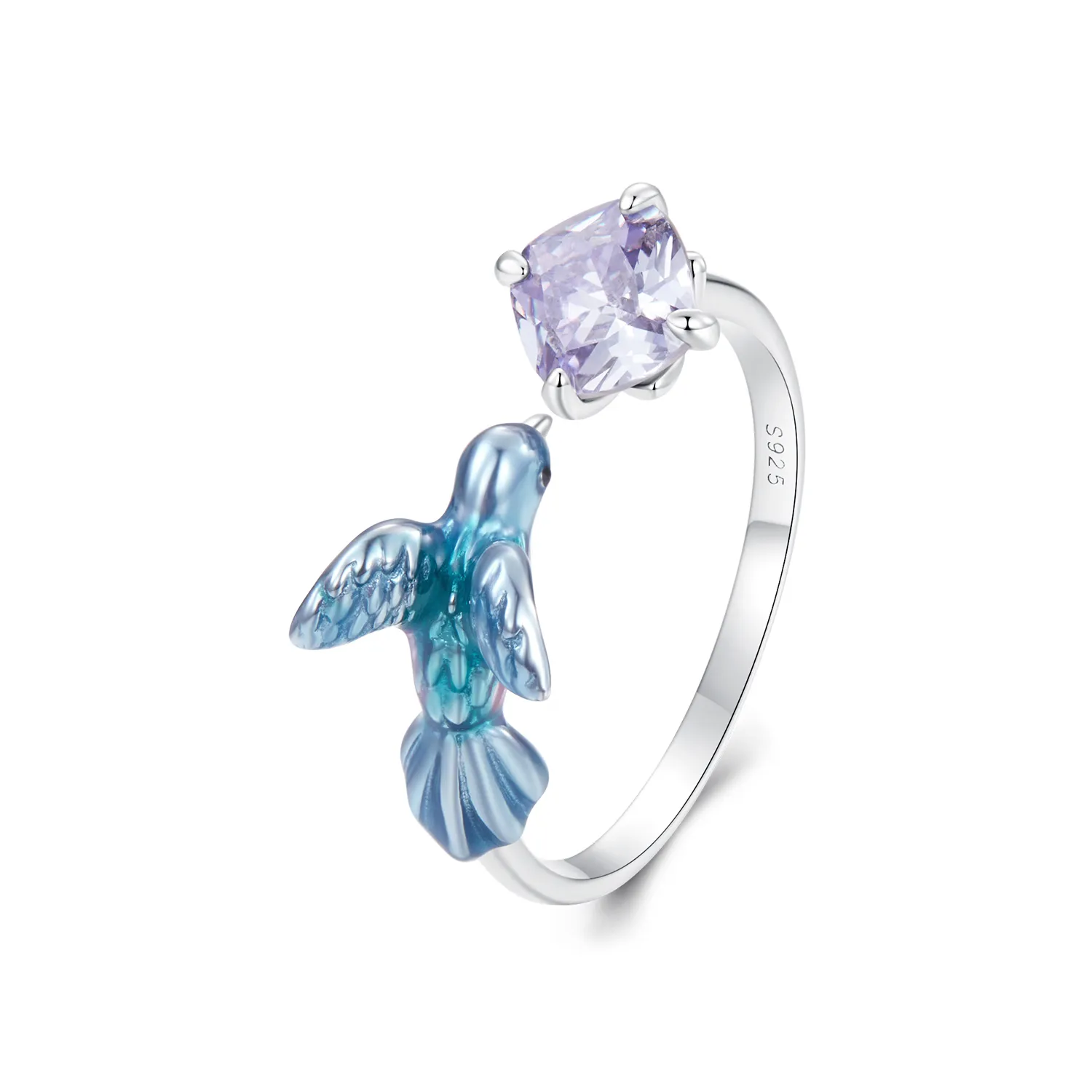 pandora style kingfisher petal ring bsr540e