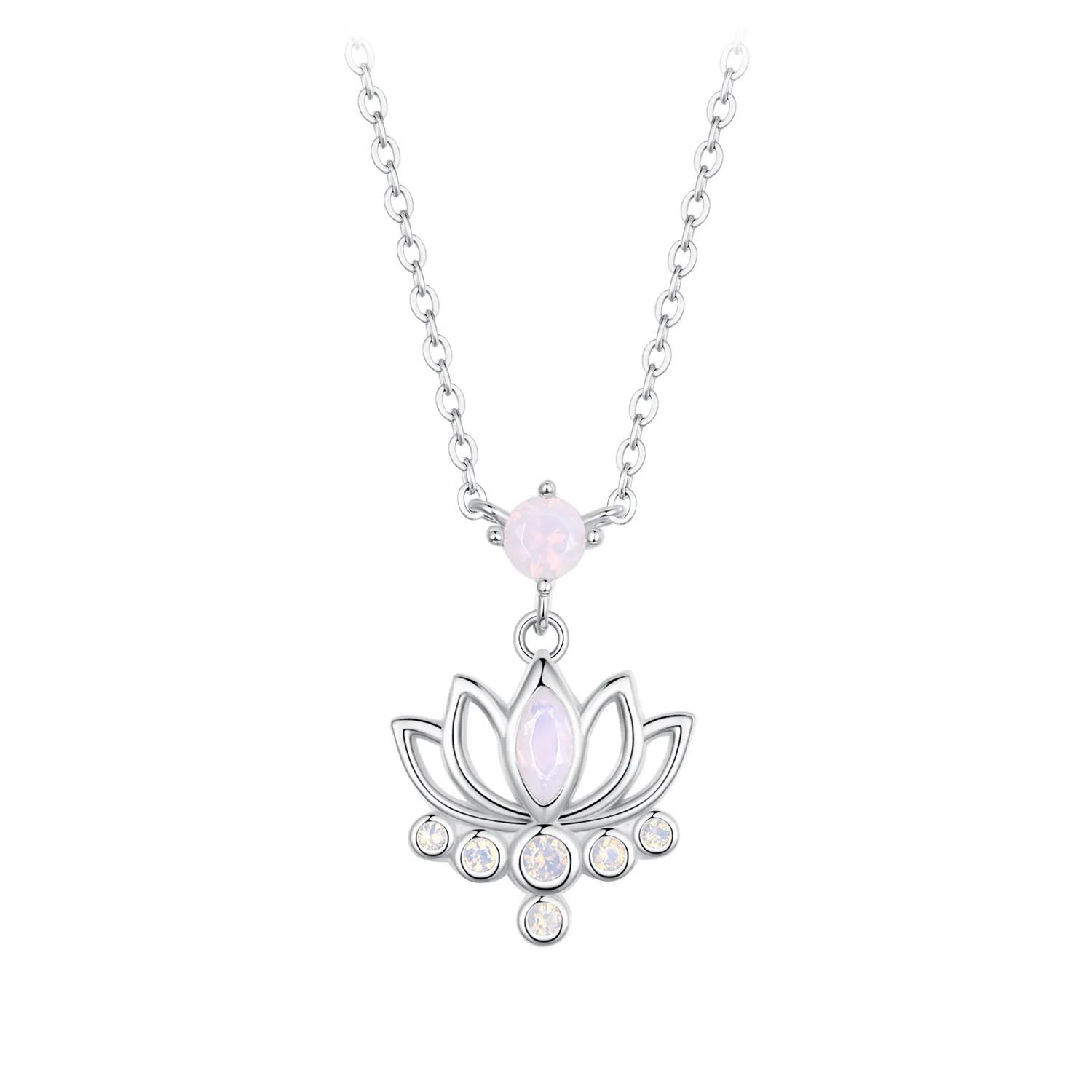 pandora style lotus necklace scn520