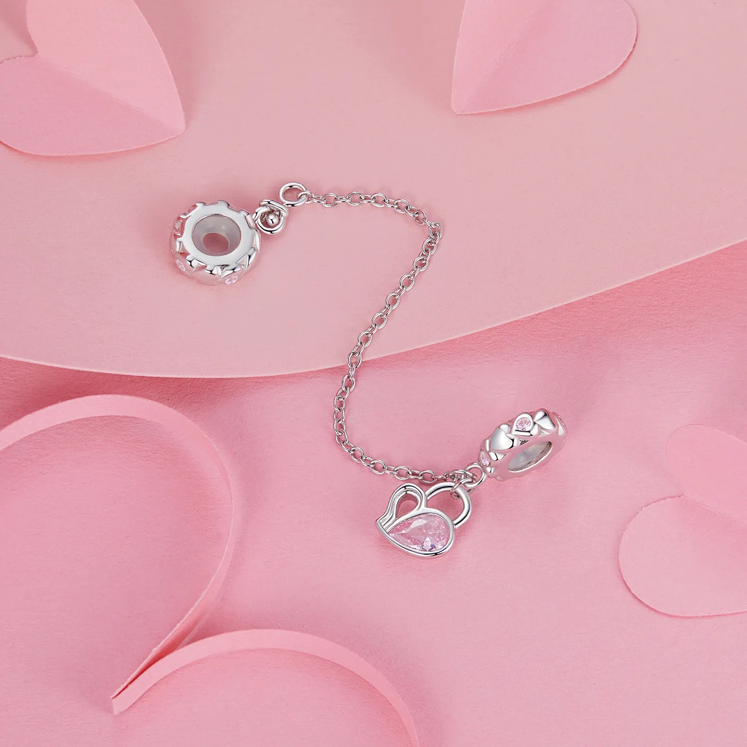 PANDORA Style Lover Heart Lock Safety Chain - BSC975