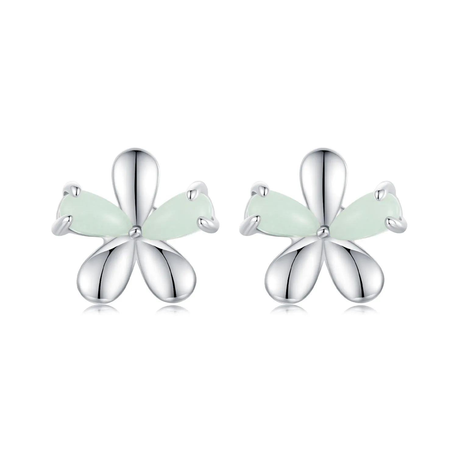 pandora style luminous flower earrings sce1714