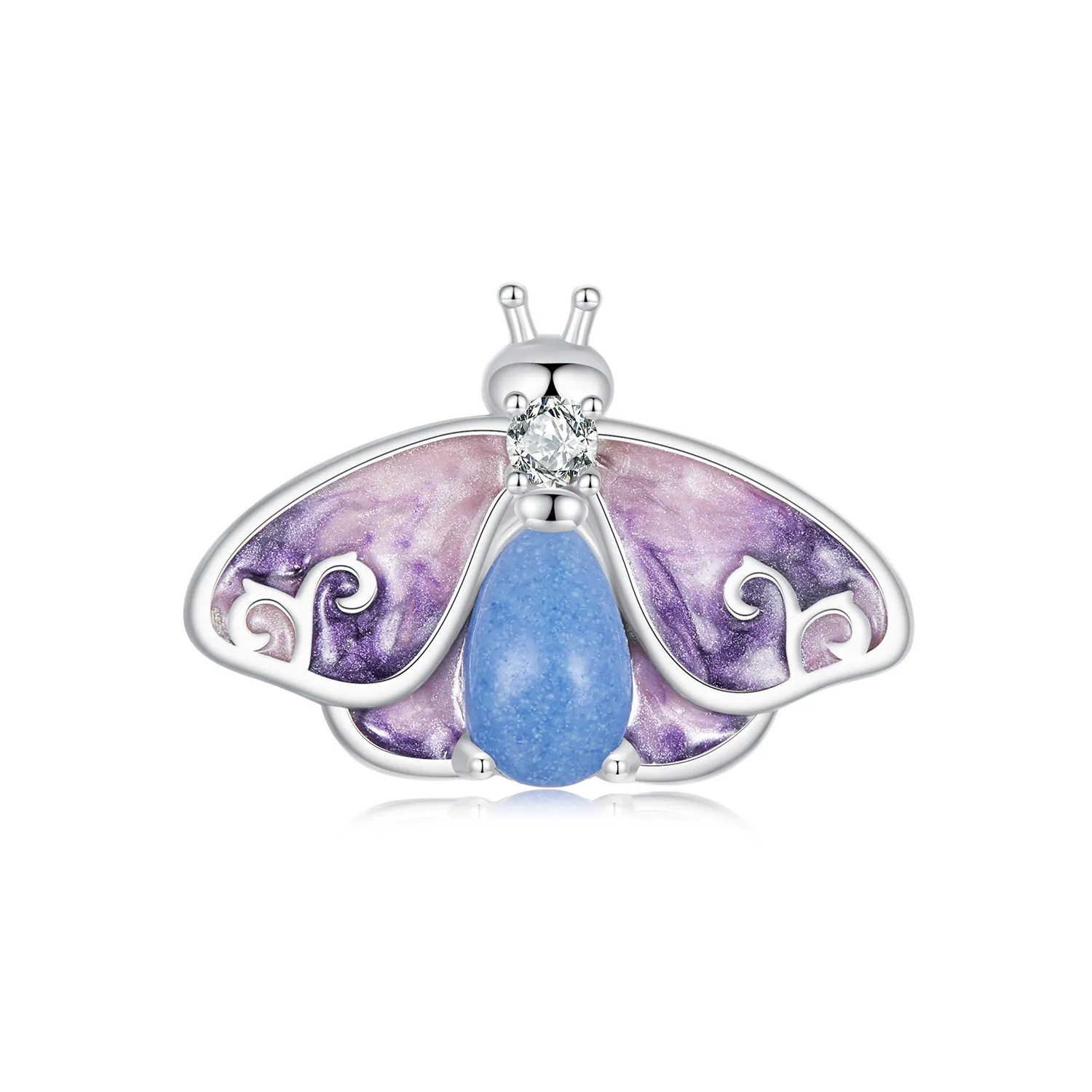 pandora style luminous gradient butterfly beads scc2732