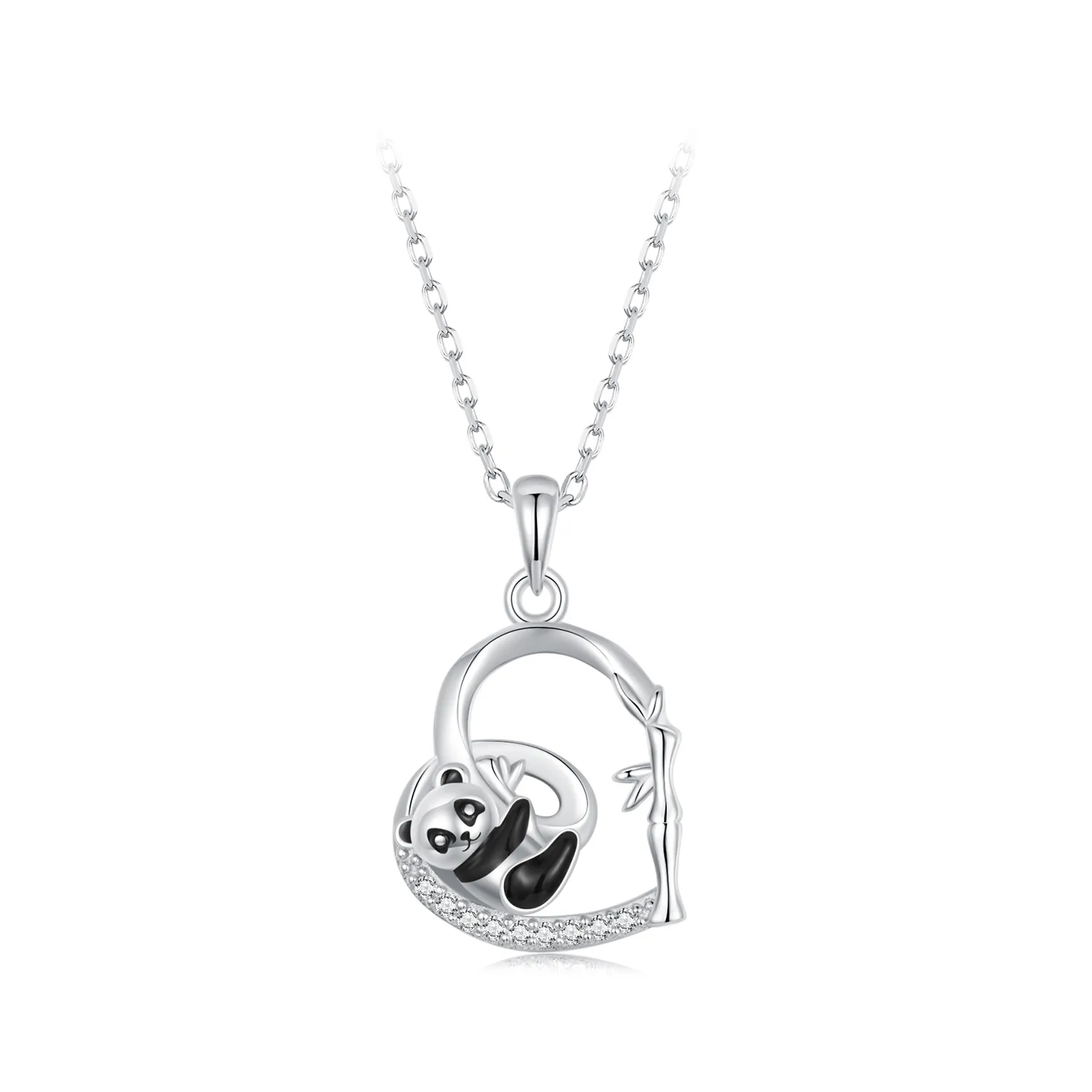 pandora style panda necklace scn515