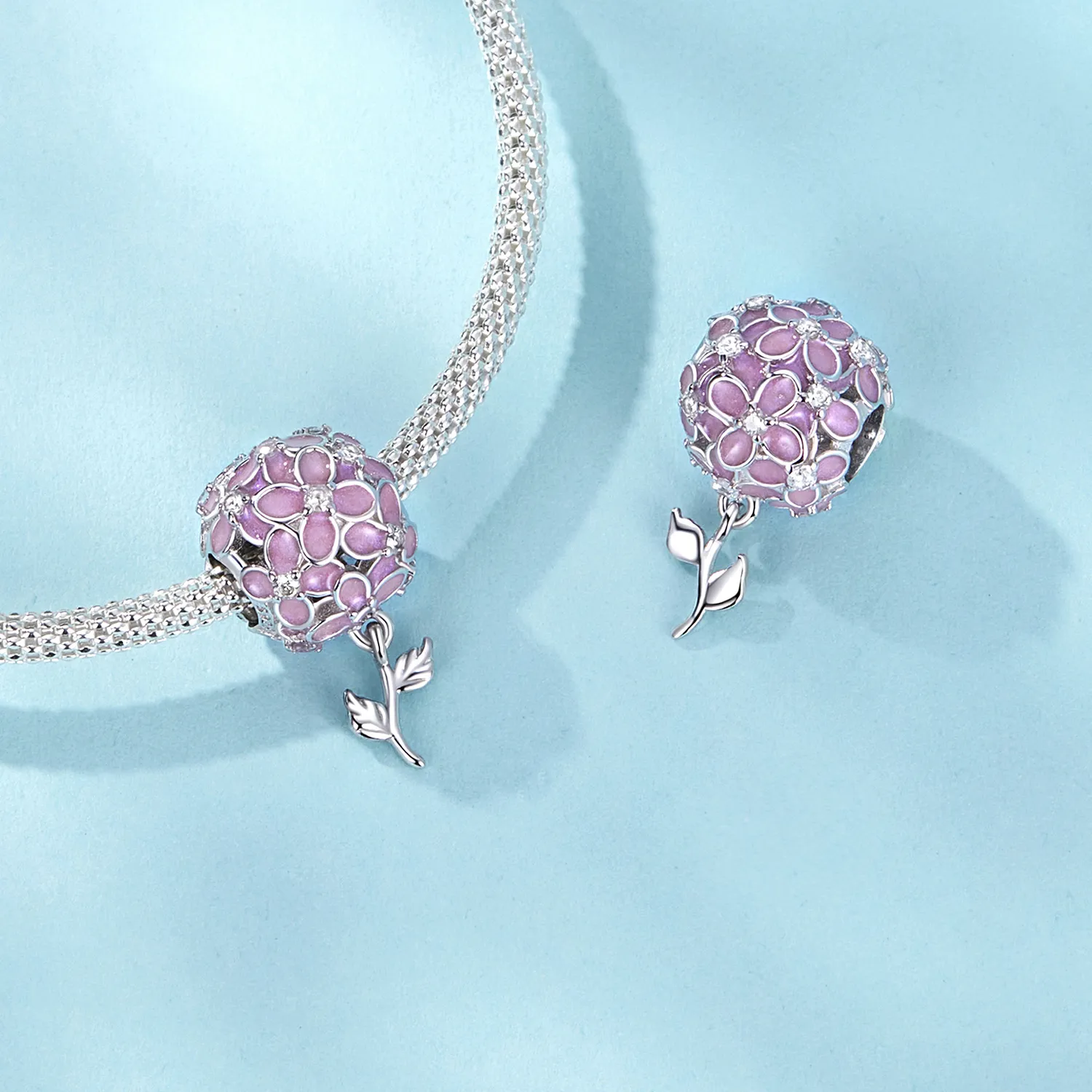 PANDORA Style Pink Flower Ball Beads - SCC2738