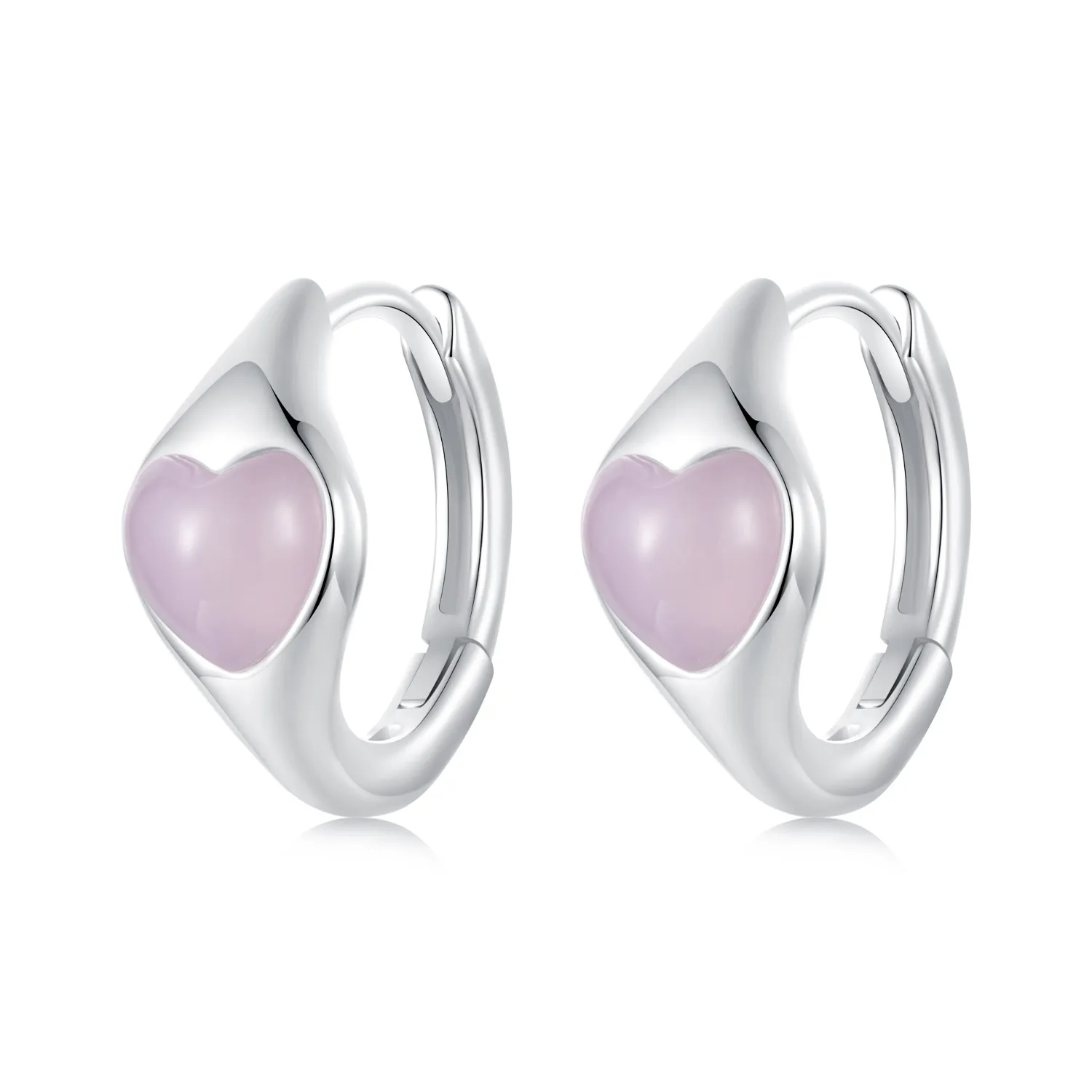 pandora style pink heart earrings bse1000