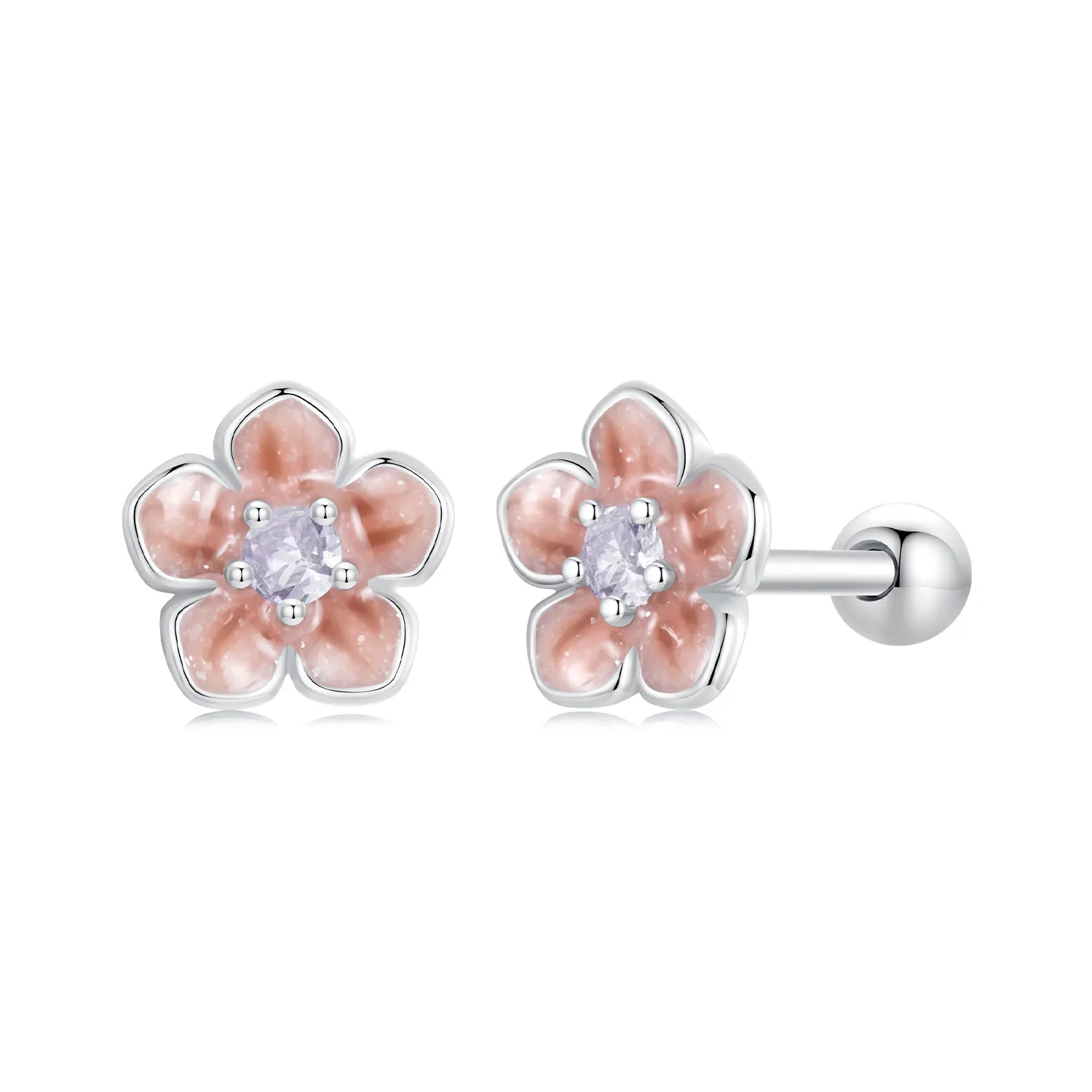 pandora style romantic cherry blossom earrings bse992