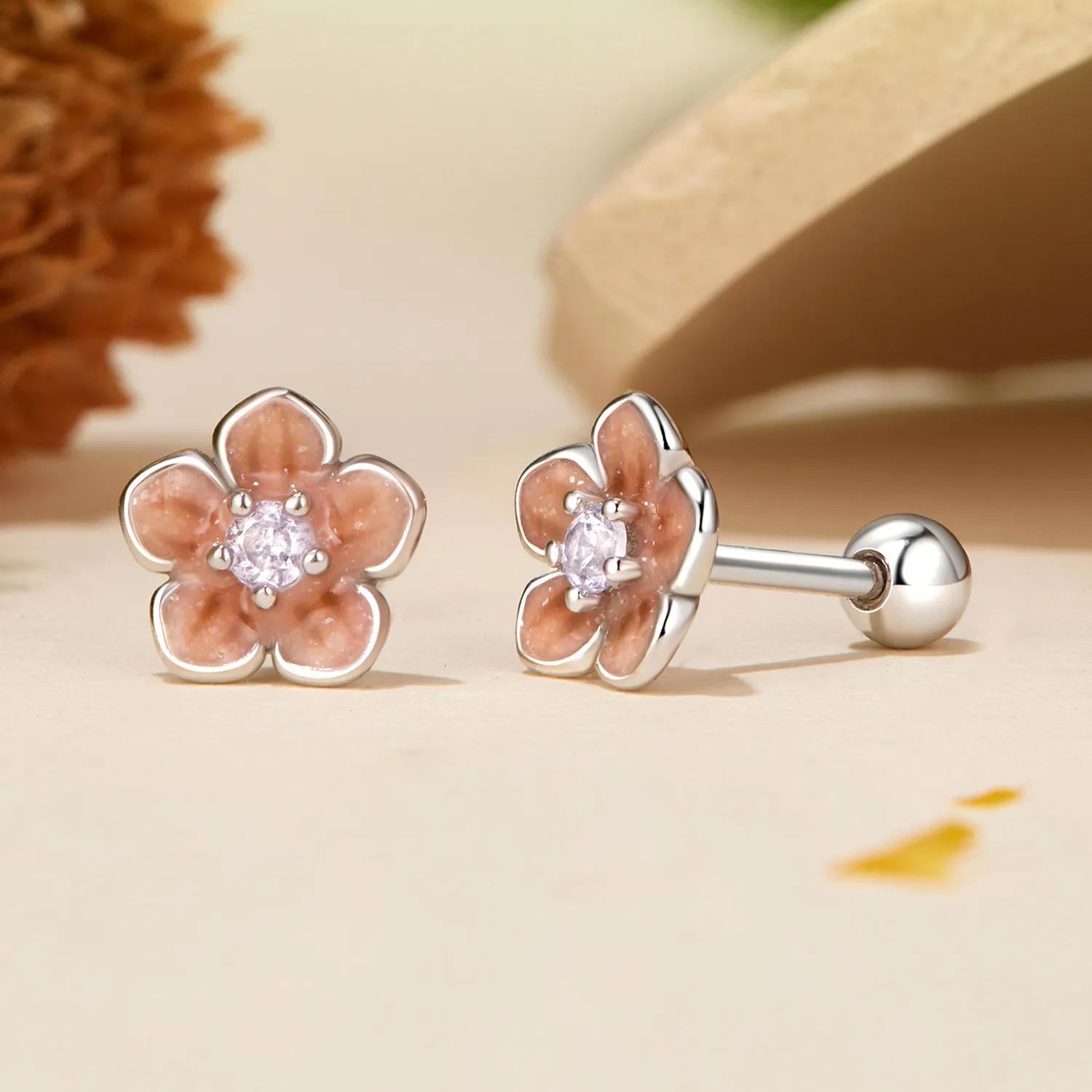 PANDORA Style Romantic Cherry Blossom Earrings - BSE992