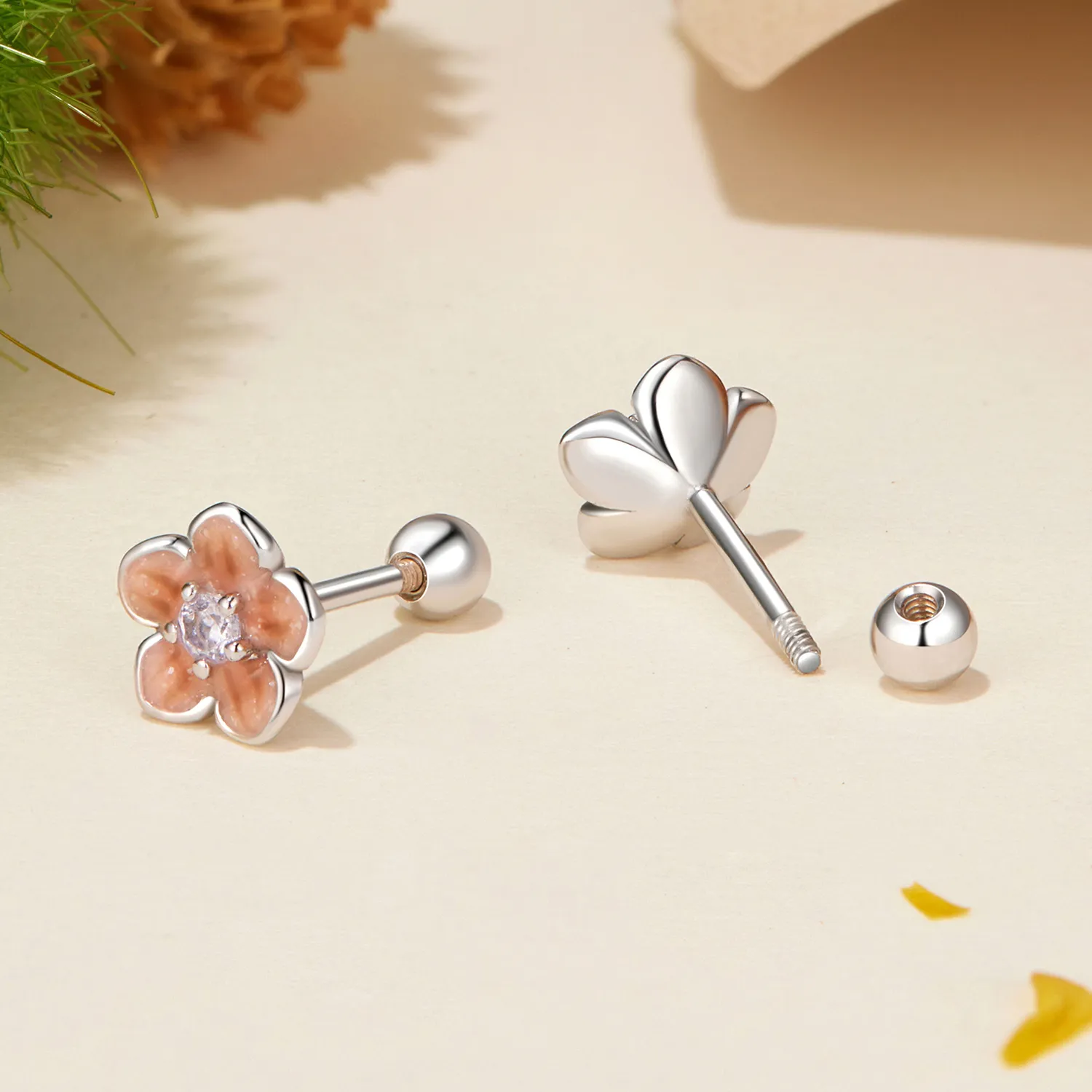 PANDORA Style Romantic Cherry Blossom Earrings - BSE992