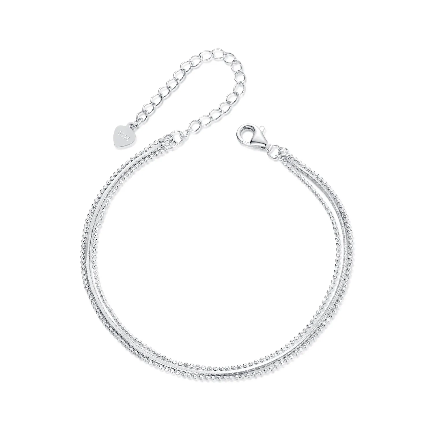 pandora style simple threelayer bracelet bsb164