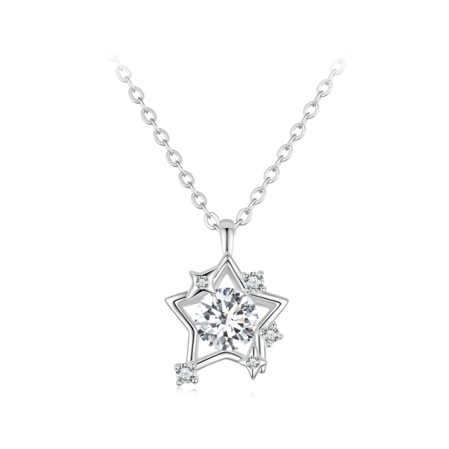 pandora style star necklace scn523