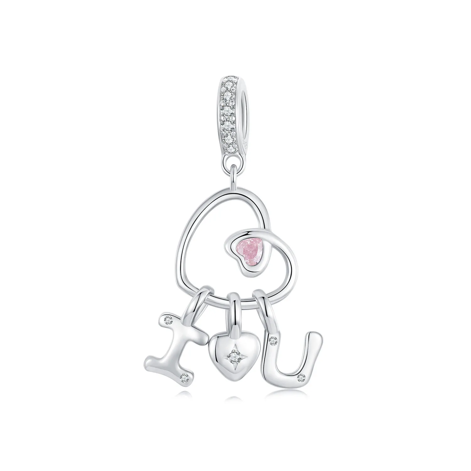 PANDORA Style Valentine Letter Love Pendant - BSC972