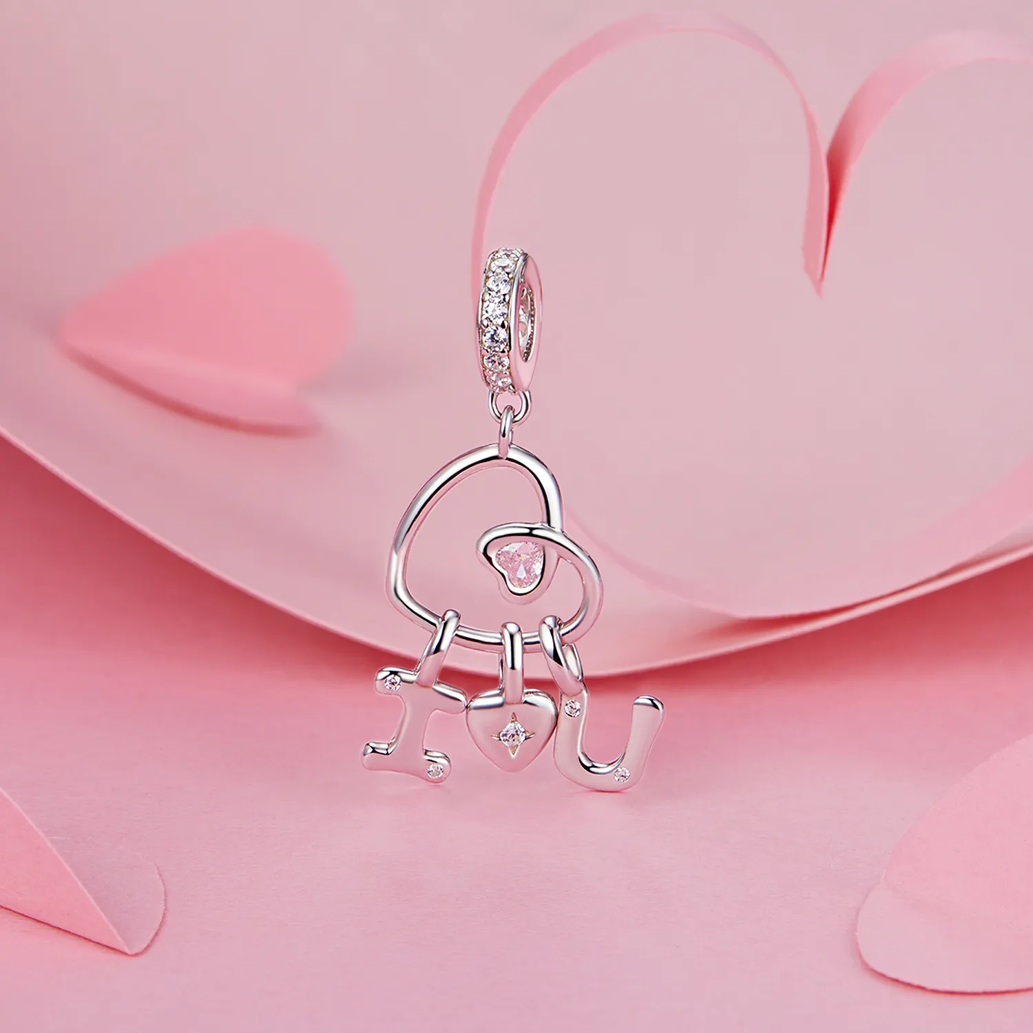 PANDORA Style Valentine Letter Love Pendant - BSC972