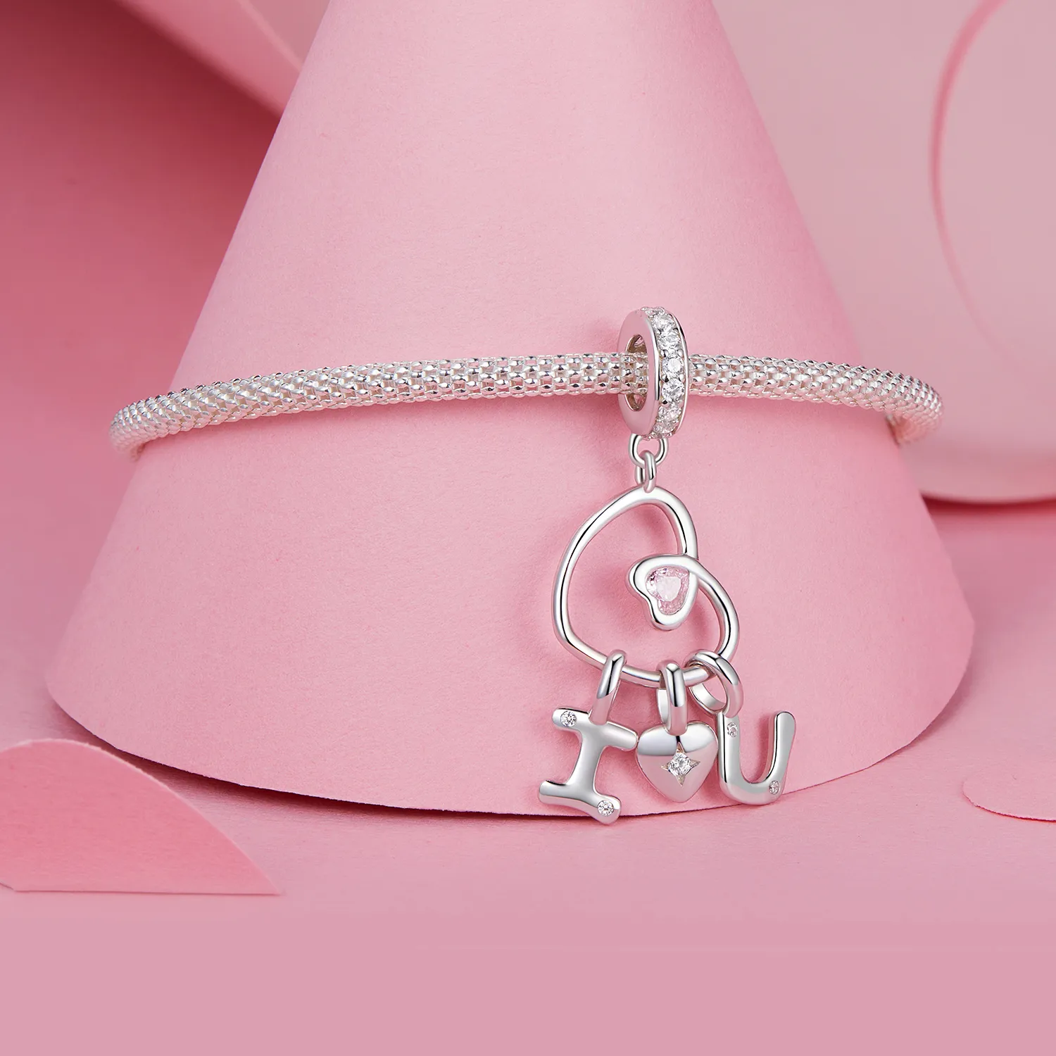 PANDORA Style Valentine Letter Love Pendant - BSC972