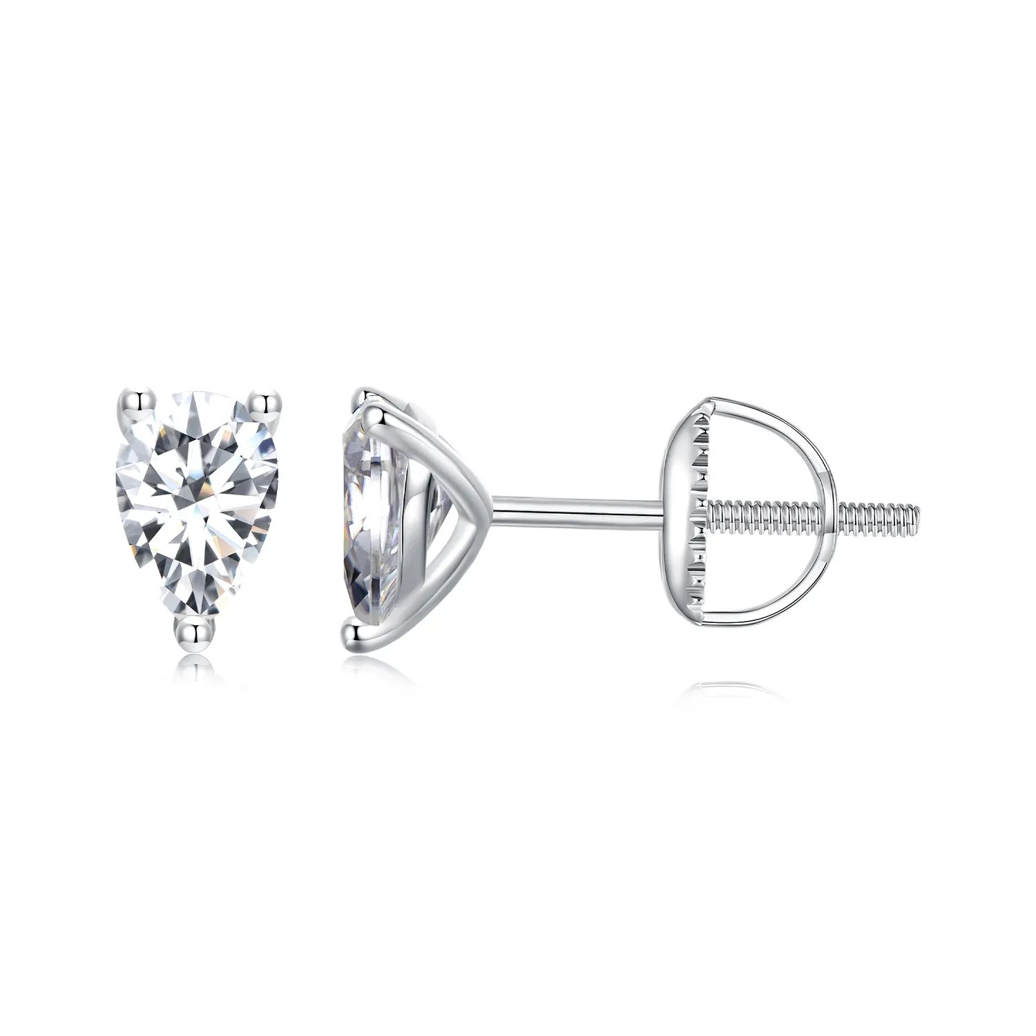 PANDORA Style Water Drop Moissanite Earrings (Two Certificates) - MSE049