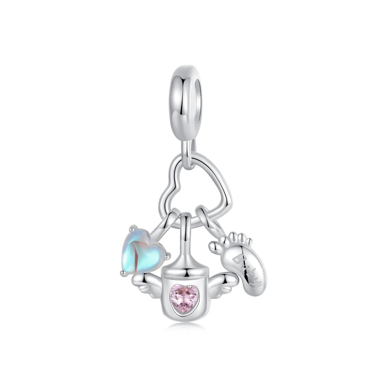 pandora style baby bottle set pendant scc2820