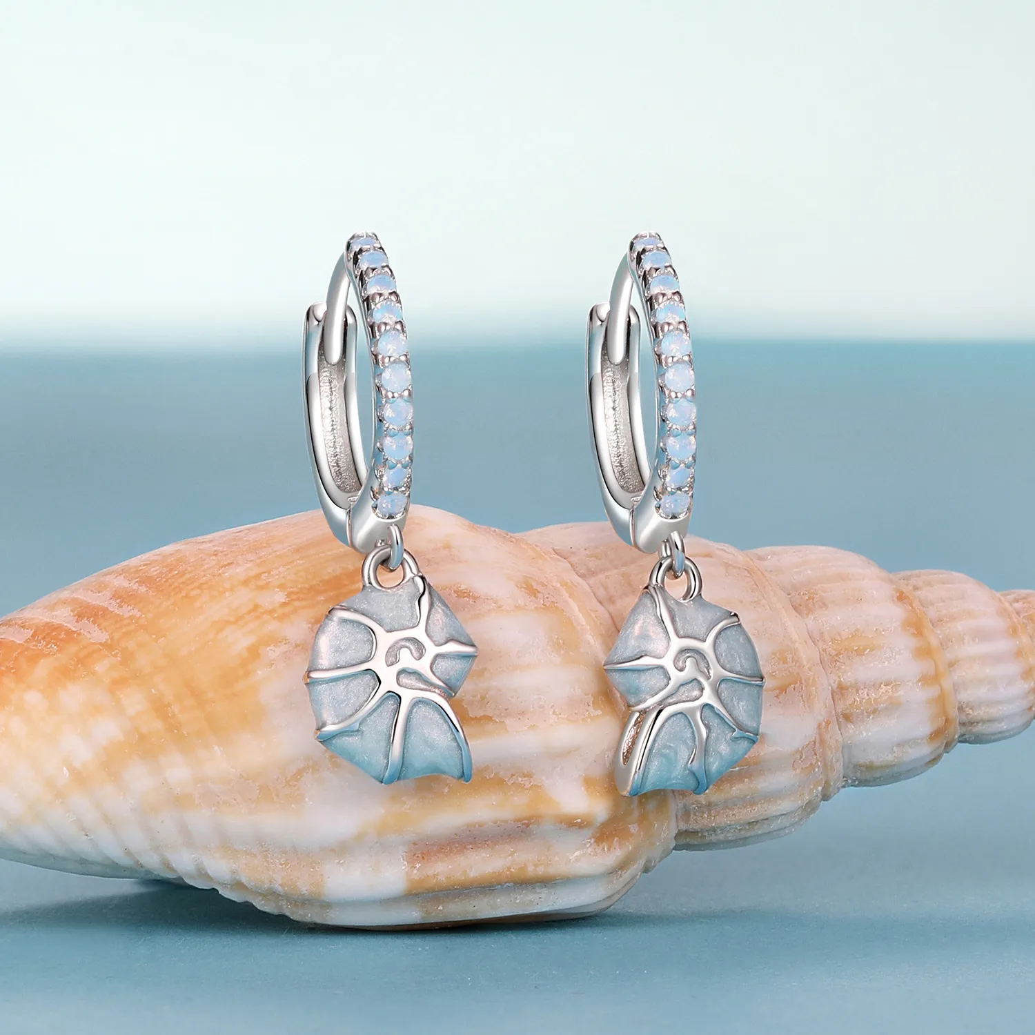 PANDORA Style Blue conch earrings - BSE1012