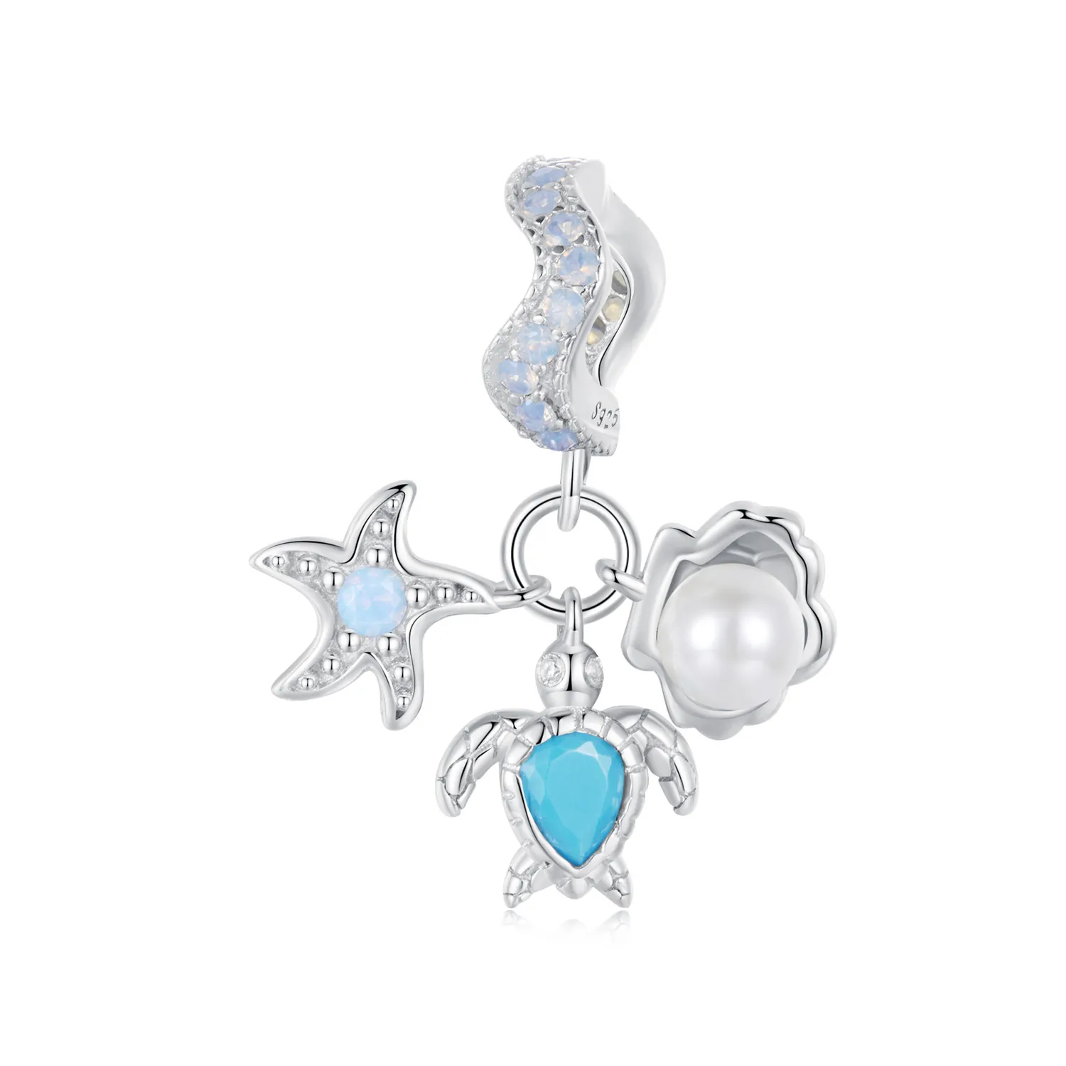 pandora style blue ocean pendant bsc992