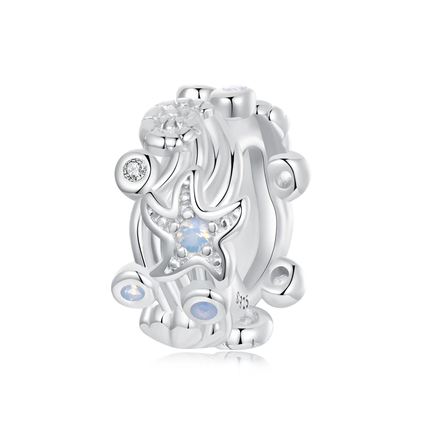 pandora style blue ocean silicone spacer charm bsc1019