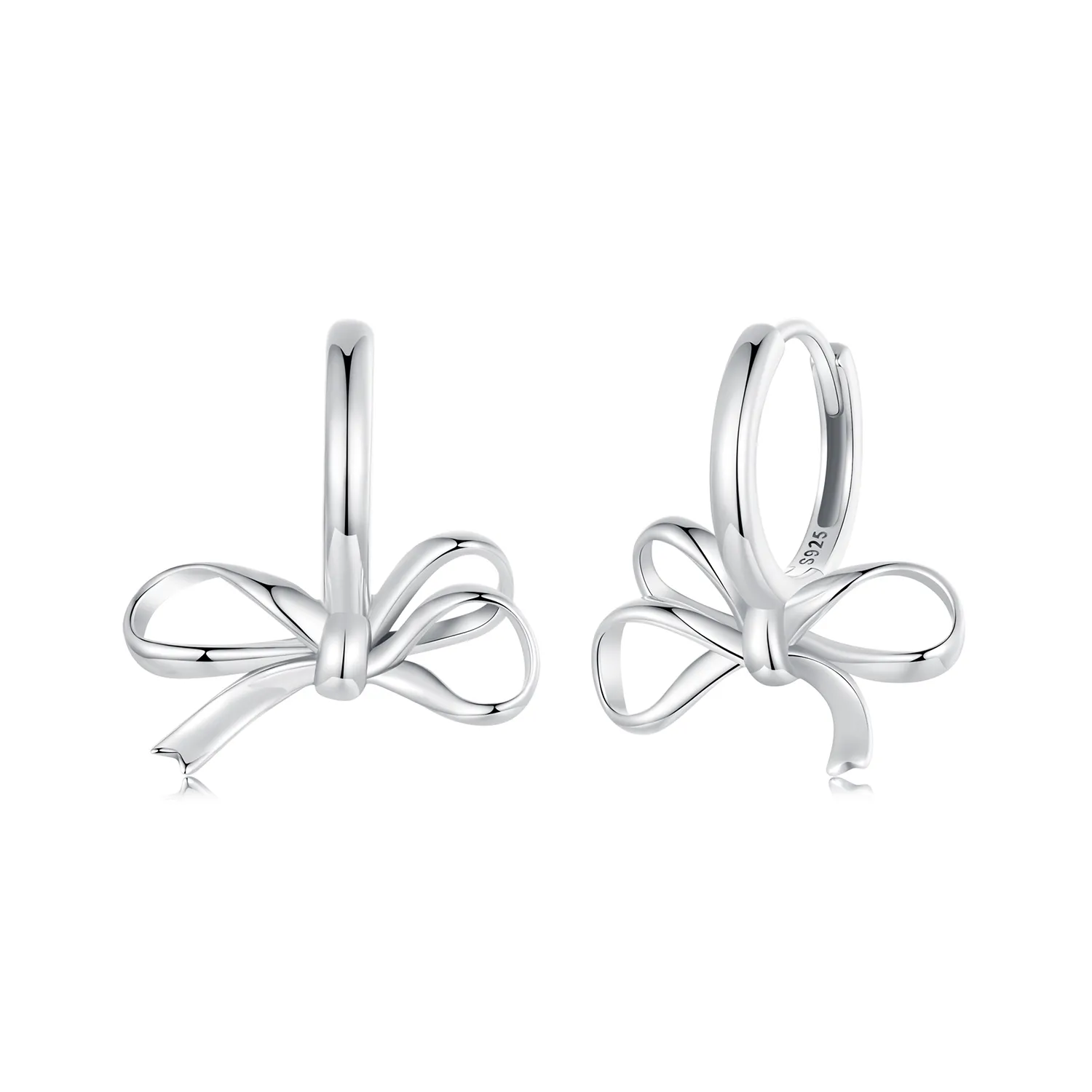 pandora style bow earrings sce1752