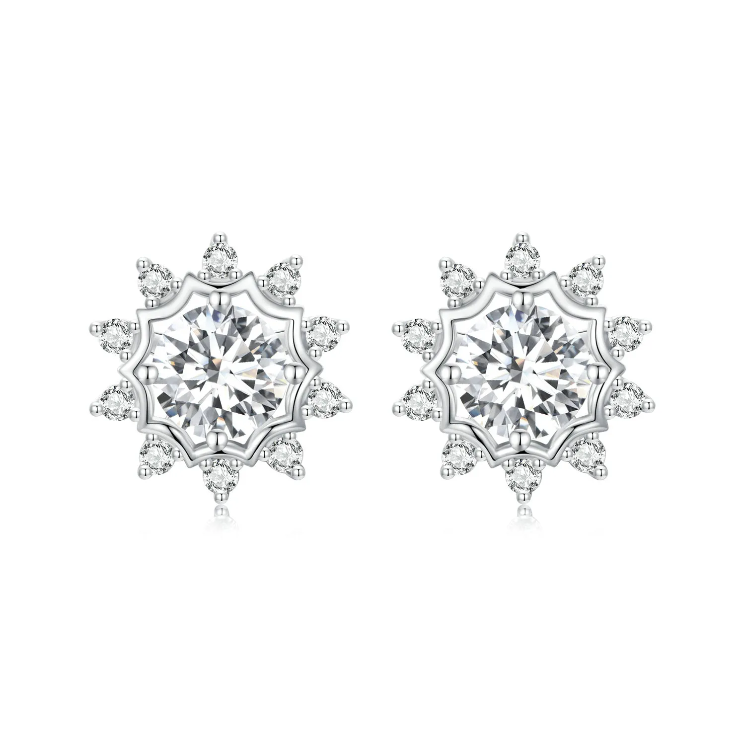 pandora style brilliant beauty 05ct moissanite earrings two certificates mse048